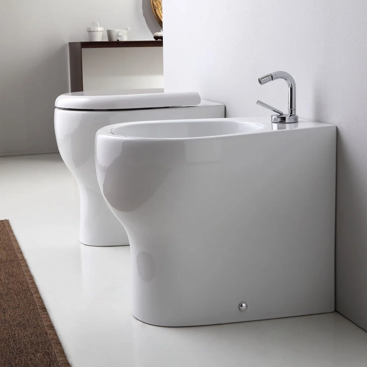 Kiamami Valentina - Sanitari Bagno A Terra Scarico Traslato Design Moderno Modello Soave