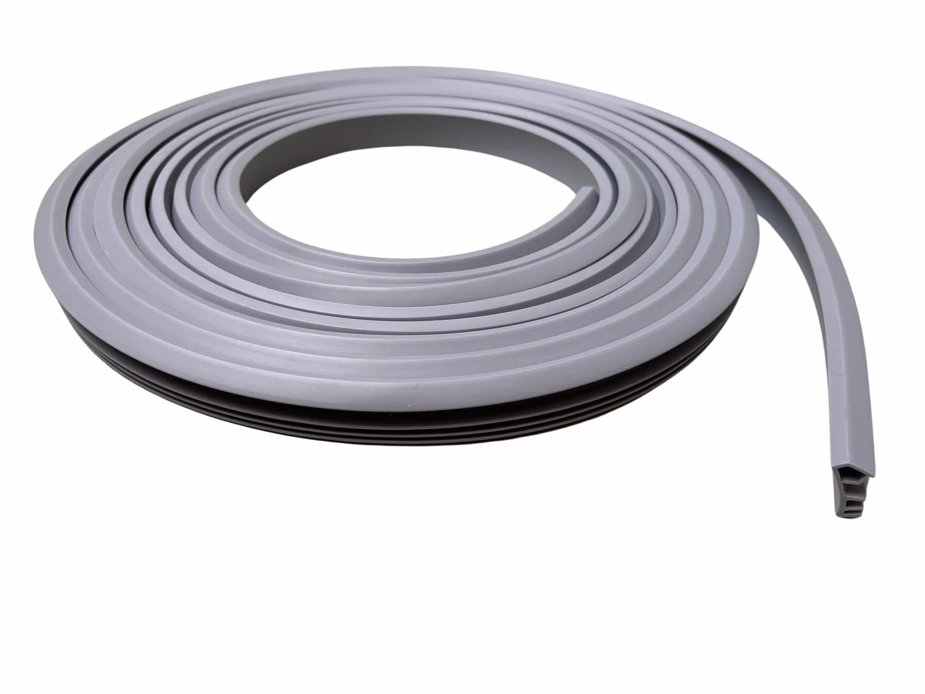 Guarnizione di alta qualità, bianca, per finestre in legno, 5 metri, ideale per scanalature di 5 mm, profondità scanalatura di 12 mm, durevole con passerella (grigio)