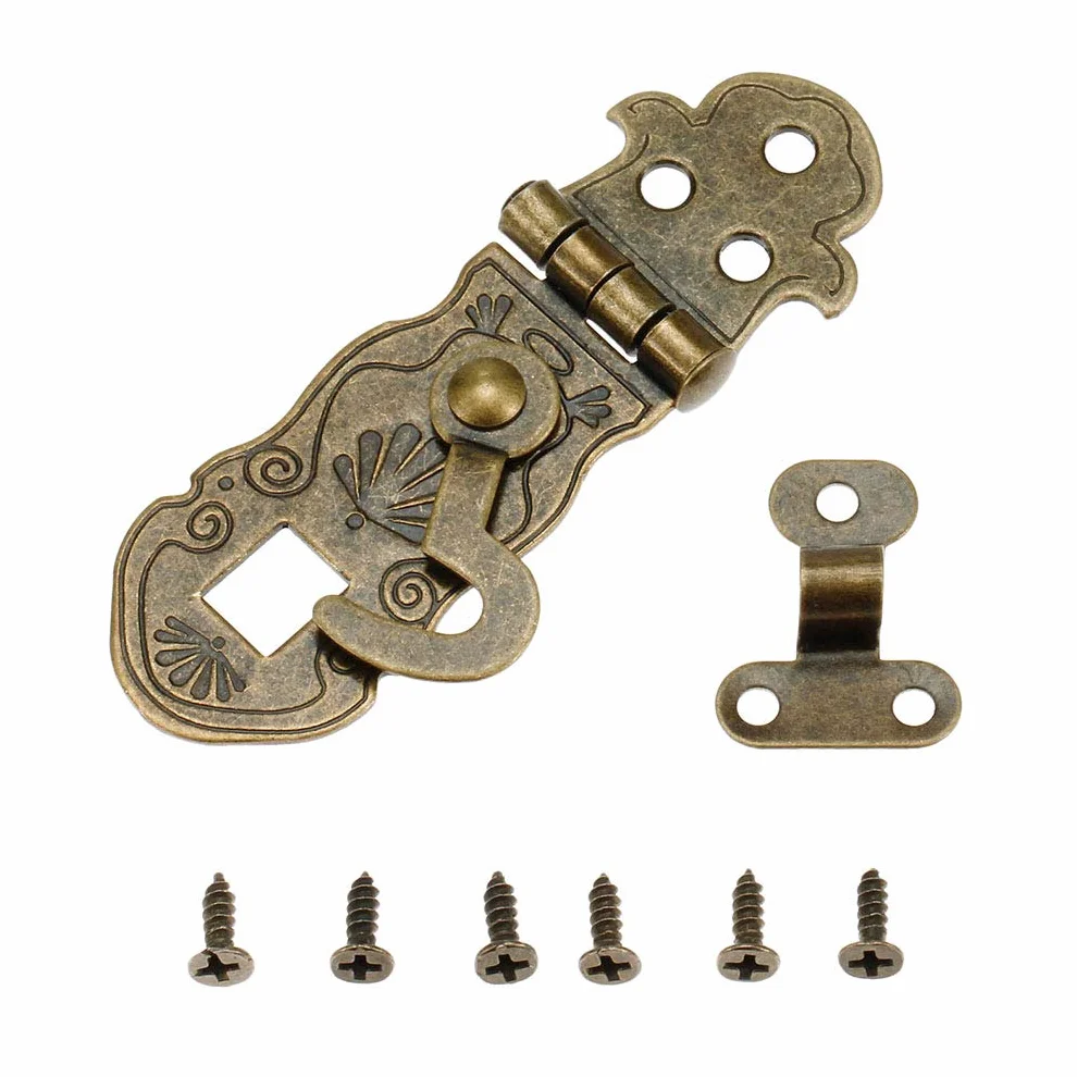 Cerniere per Notebook in Stile Vintage 90 Gradi Metallo Bronzo Anticato Chiusura a Gancio