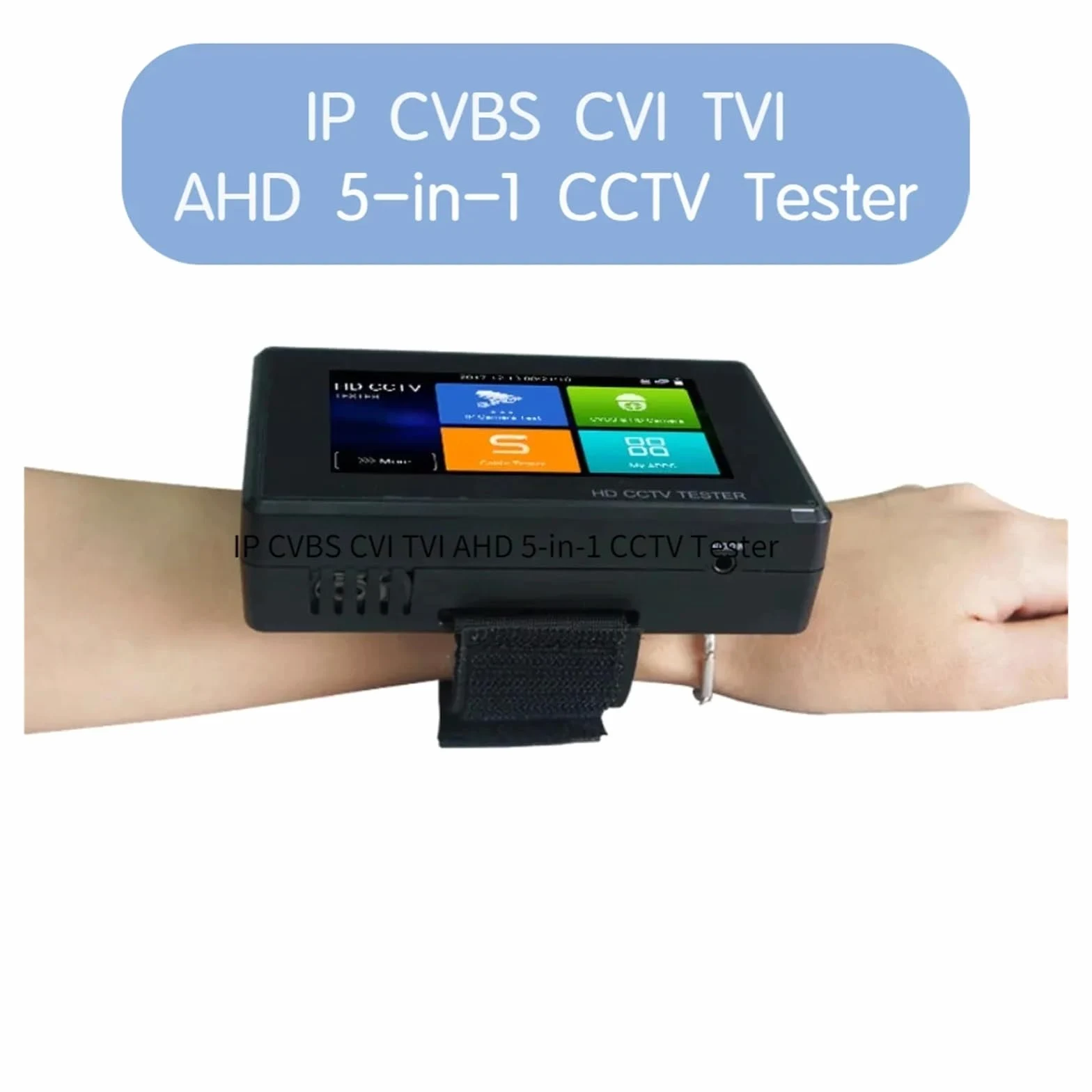 Tester CCTV, Tester CCTV IPC1800SN analogico 4 pollici 5 in 1 8MP TVI AHD CVI e tester telecamera IP 4K H.265 con monitor POE/IP tracciante cavi