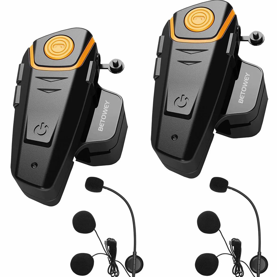 Interfono Moto Bluetooth Coppia BT-S2 Auricolari Bluetooth Casco Moto - Doppia, Microfono Duro