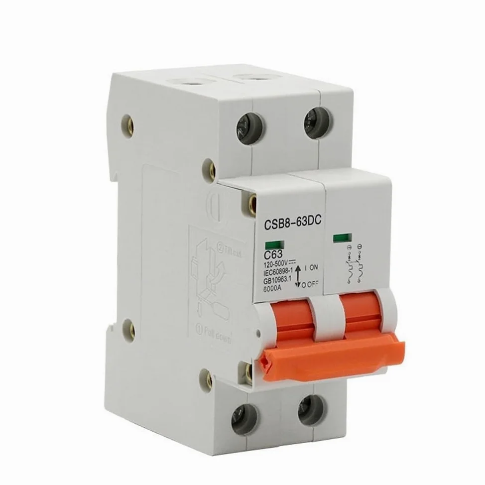 Interruttore Magnetotermico 1 Pz 1P 2P 3P 4P DC 250V-1000V Mini Circuit Breaker MCB Fusibile Sistema FV Solar Engery 3/6/10/16/20/25/32/40/50/63/80/100/125A Interruttori Automatici(4,32A)