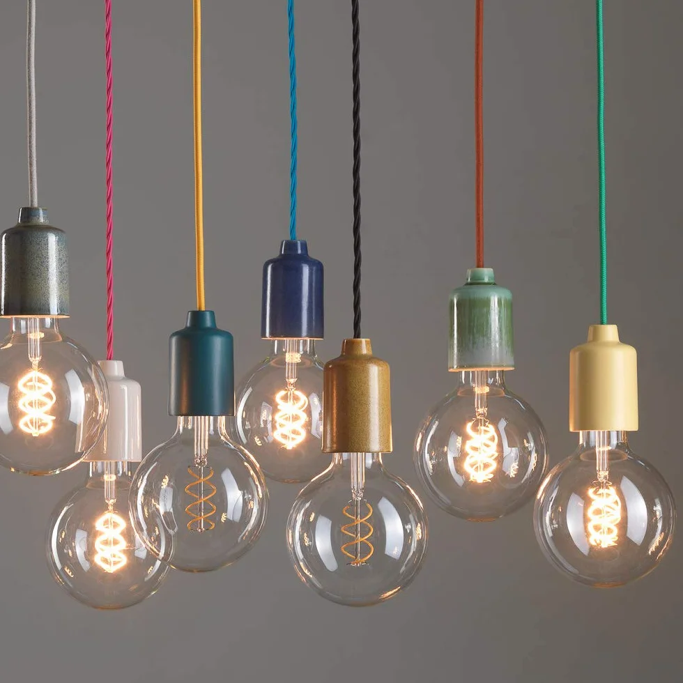 Klartext - Cavo tessile tondo LUMIÈRE per illuminazione, 3x0,75mm, Bianco opaco, 10mt.|Attenzione: cavo terra incluso! Massima sicurezza anti scossa!