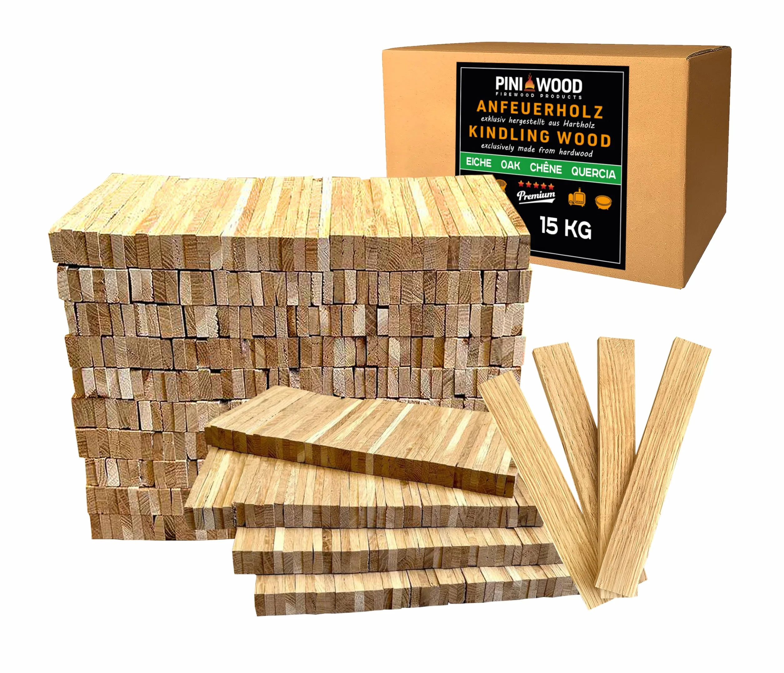 PINI Accendilegna in legno di quercia 15 kg