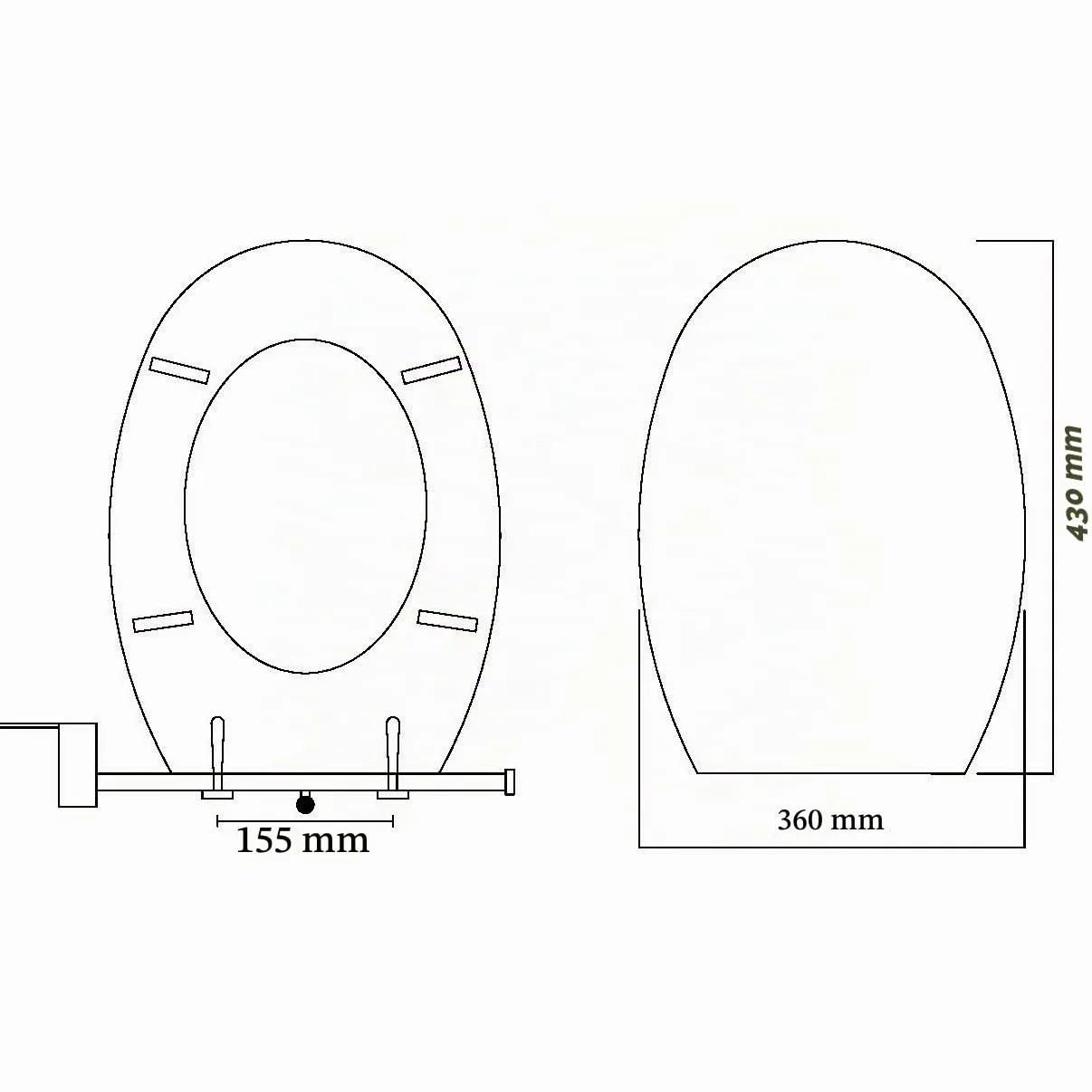 Sedile copri wc in legno verniciato bianco, con rubinetto monocomando ed aeratore per funzione bidet