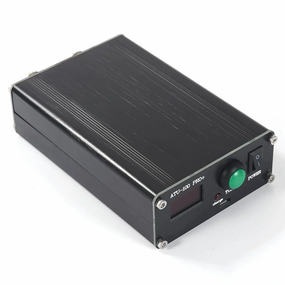 ATU-100 PRO+ Sintonizzatore D'Antenna Automatico 1.8-55Mhz Multifunzione Conveniente 0.96 Pollici Accordatore D'Antenna Nero Ricaricabile con