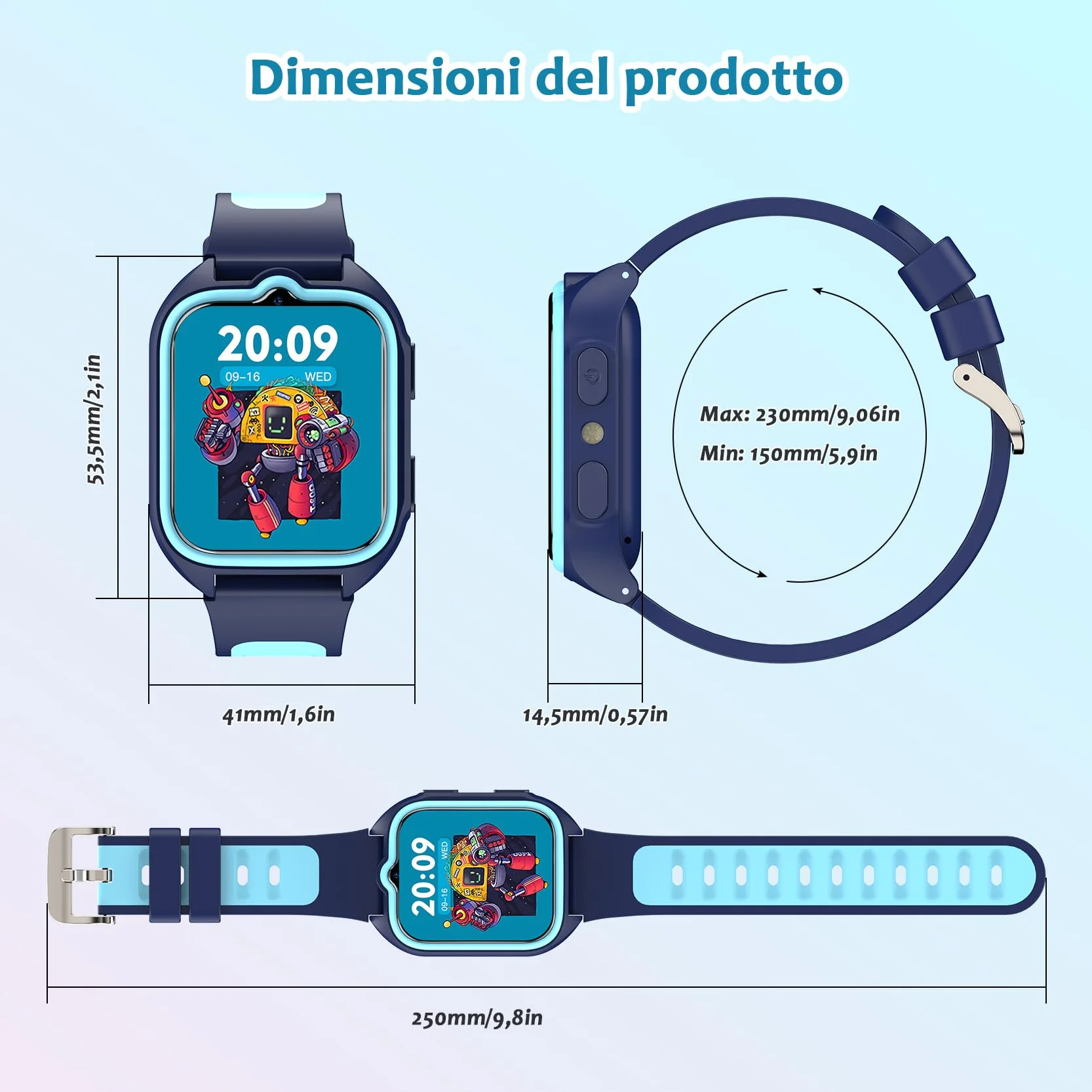 Blackview Smartwatch per Bambini, 1.75 inch TFT Smartwatch 30 Giochi, Sveglia, Fotocamera Touch HD, Video, Lettore Musicale, Contapassi, Torcia, Smartwatch per Bambini con Schermo Touch per Bambini