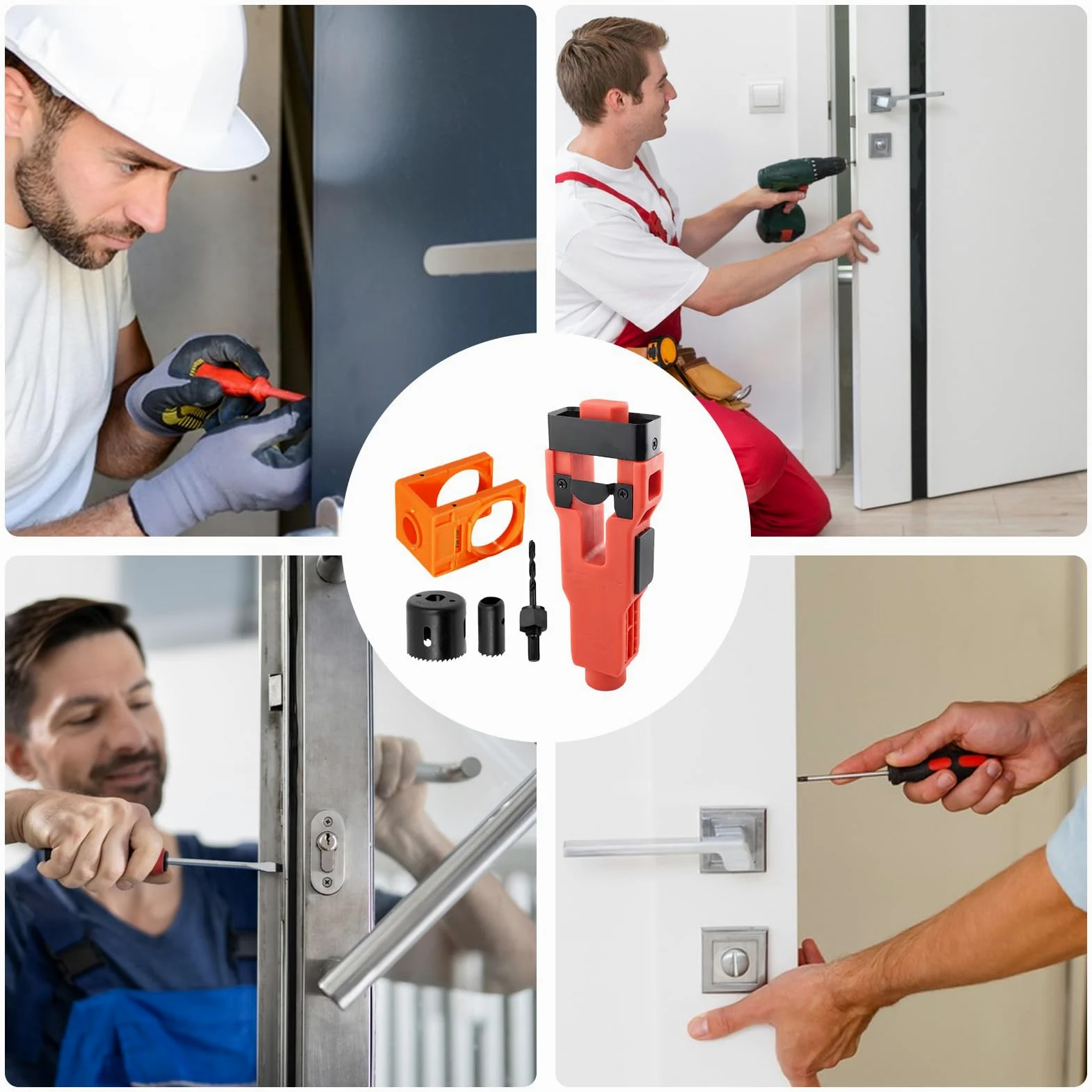 Kit Installazione Serratura Porta Ricambi Serrature Catenacci Bulloni | Dima Per Porte Strumenti E Elettrici Per Riparazioni Di Porte Interne, Esterne, Casa, Cucina E Finestre