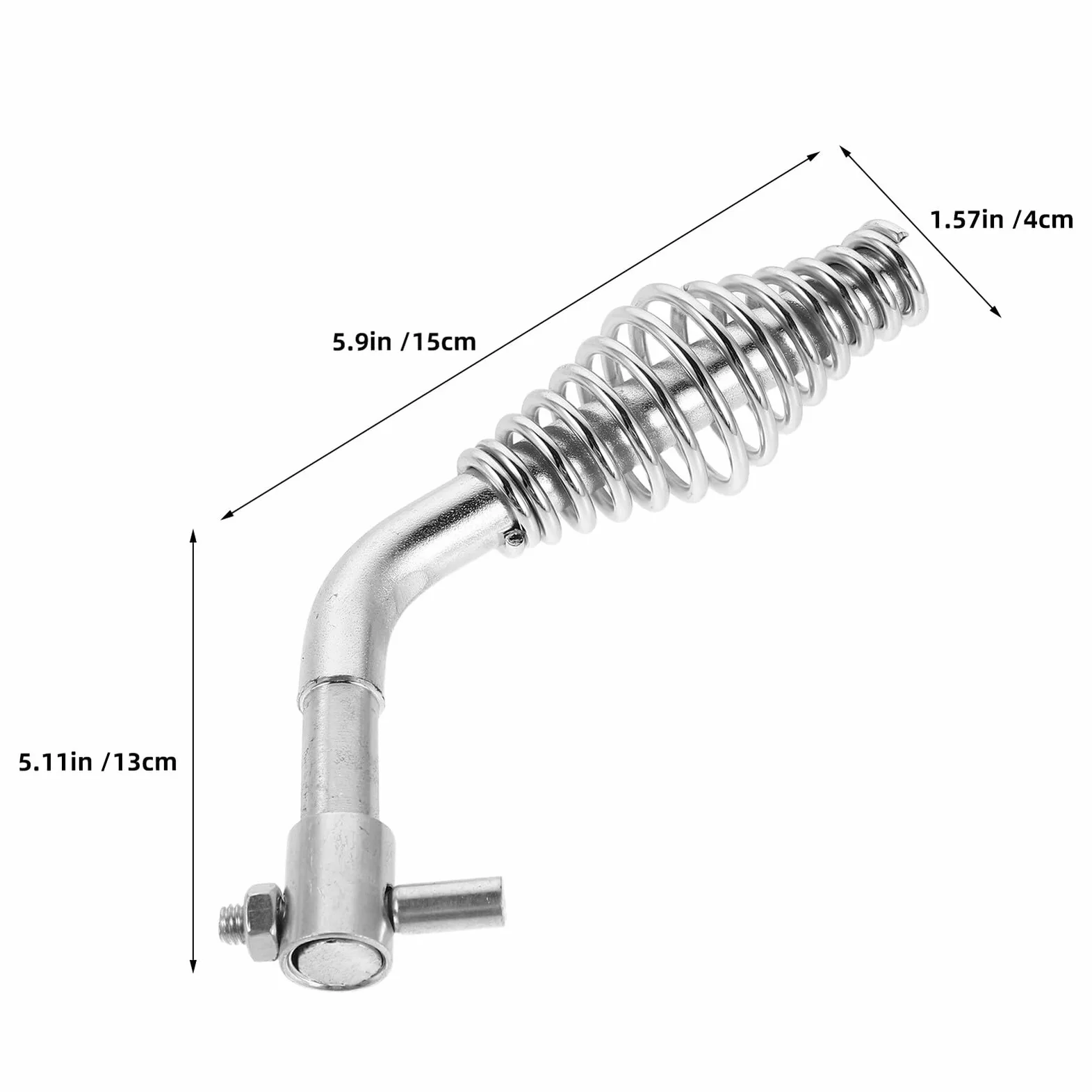 Mikinona 2 Pezzi Maniglia a Molla per Porte di Caminetti a Legna 2 Pezzi in Metallo Resistente Installazione Semplice, Ricambio per Forni e Accessori Riscaldamento, Adatta per Porte di