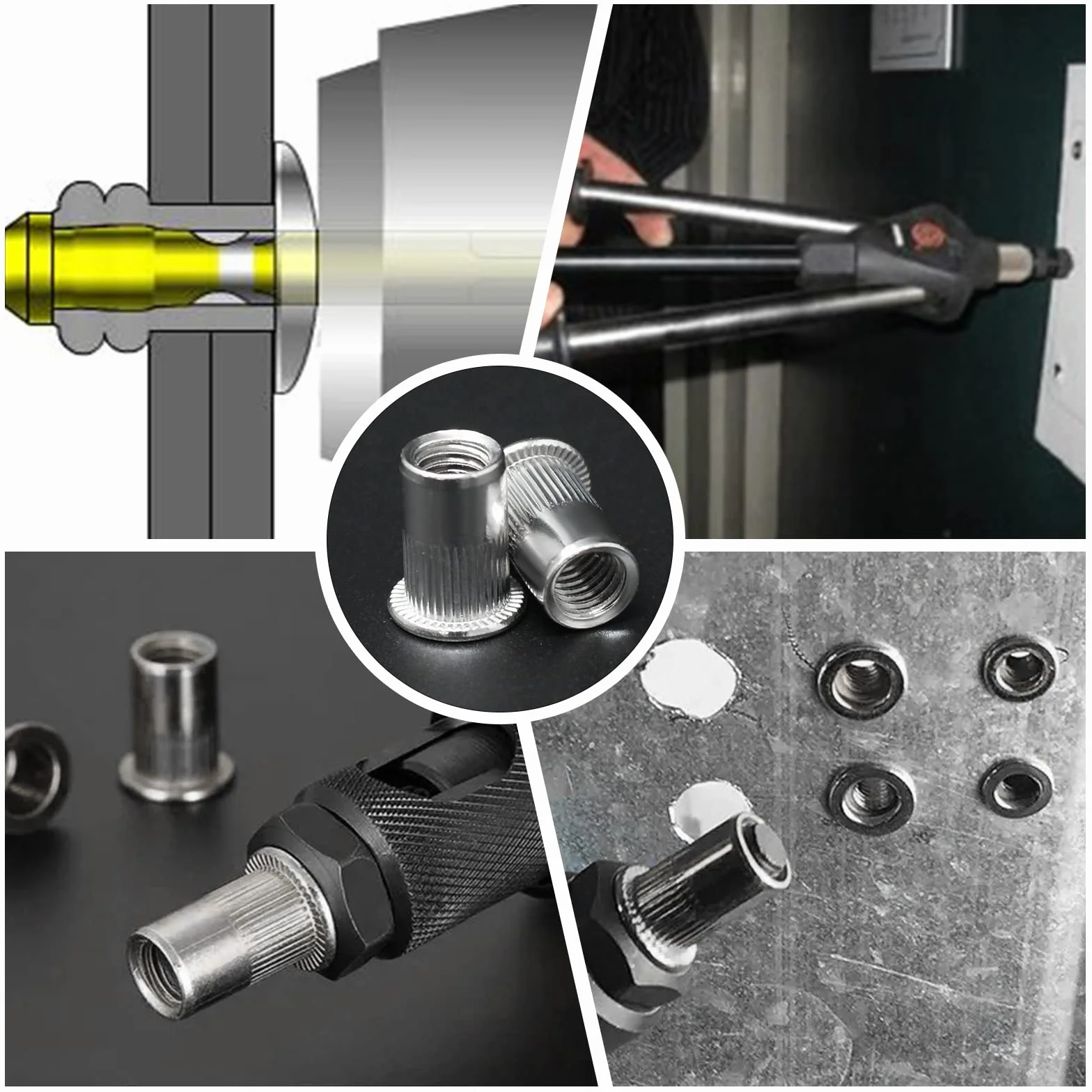 Rivetti filettati in acciaio inox 304 M3 M4 M5 M6 M8, Rive Nutsert Cap 150 pezzi