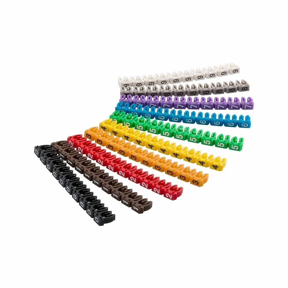 Goobay Marcatori a Clip per Cavi Cifre 0-9 2.5mm Confezioni da 100