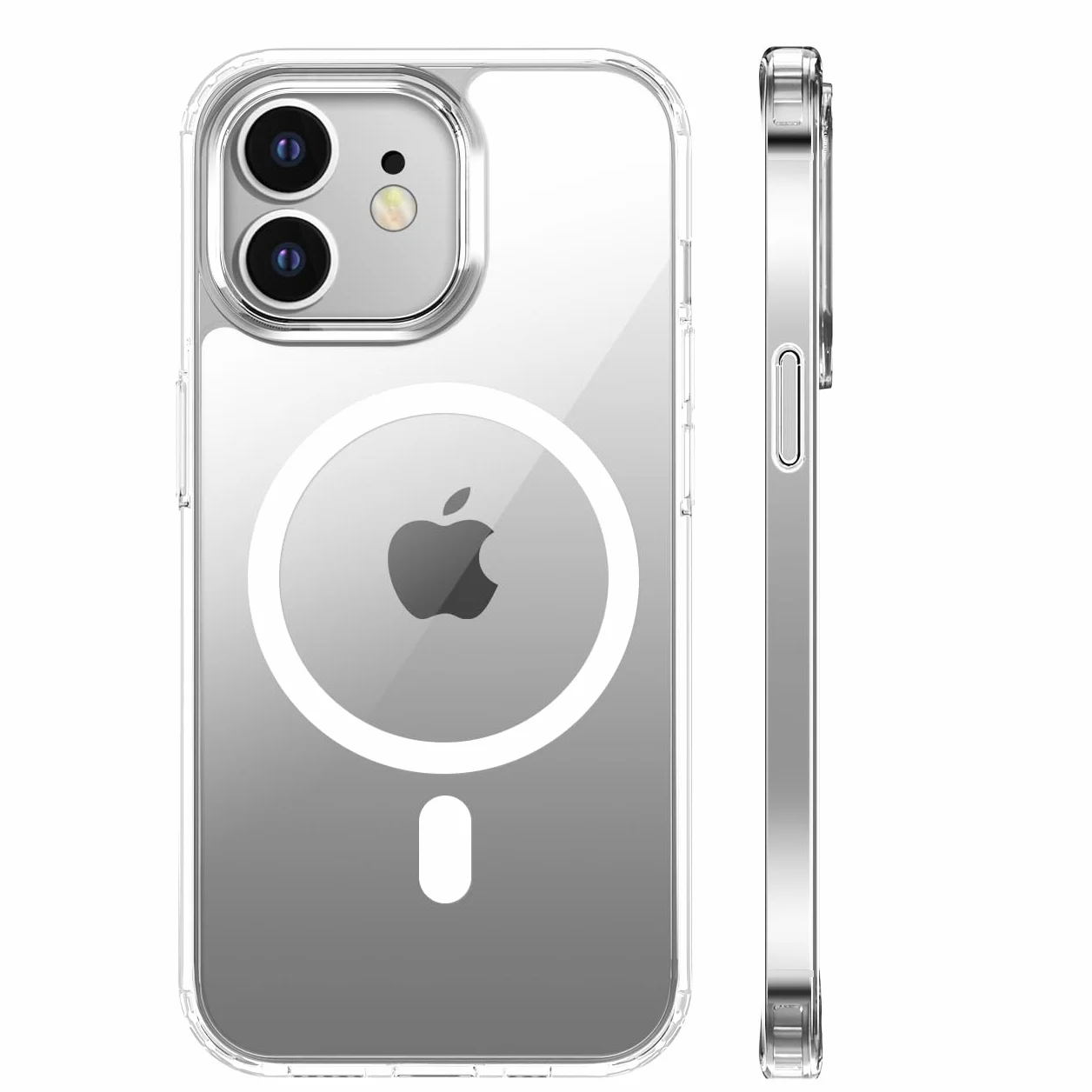 tigratigro Cover Magnetica per iPhone 12/12 Pro, Compatibile con MagSafe Ricarica Wireless, Anti Ingiallimento, Antiurto di Grado Militare, Custodia magnetica, Retro Antigraffio Trasparente