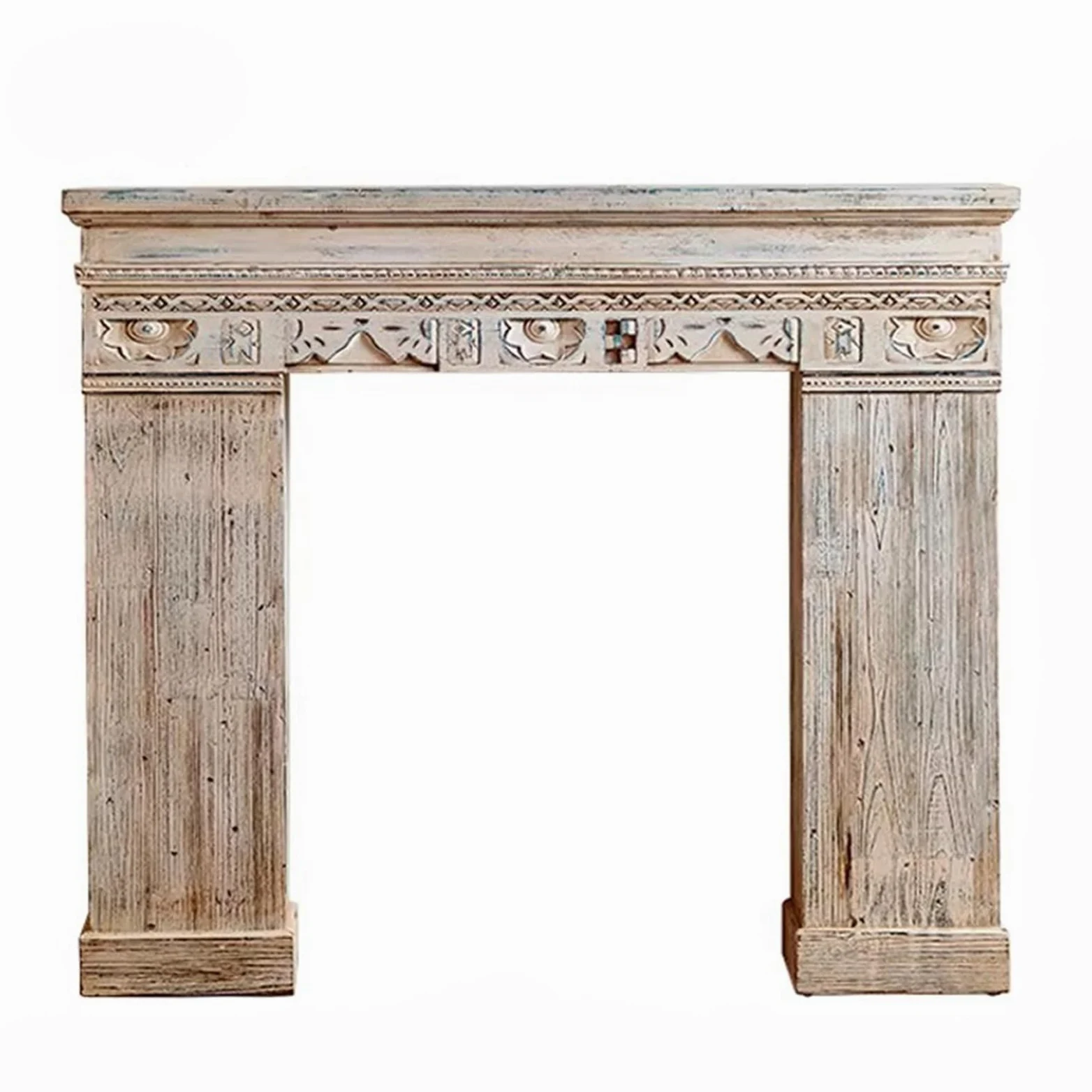 Camino in marmo Cornice for caminetto in legno invecchiato con cornice decorativa rustica in stile rustico Cornice per camino