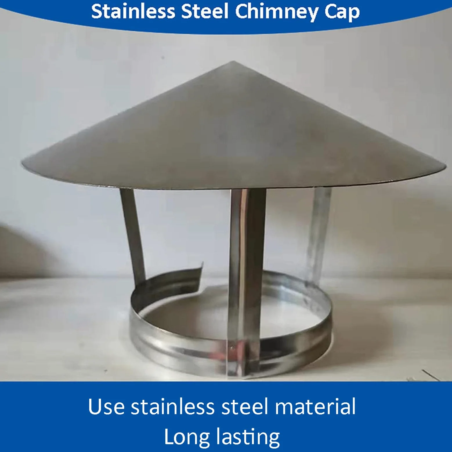 Copertura per canna fumaria in acciaio inox, copertura antipioggia per canna fumaria, copertura da pioggia e neve, protezione per tubi da 75-250 mm, cappello da 125 mm 300 mm, cappello da 100