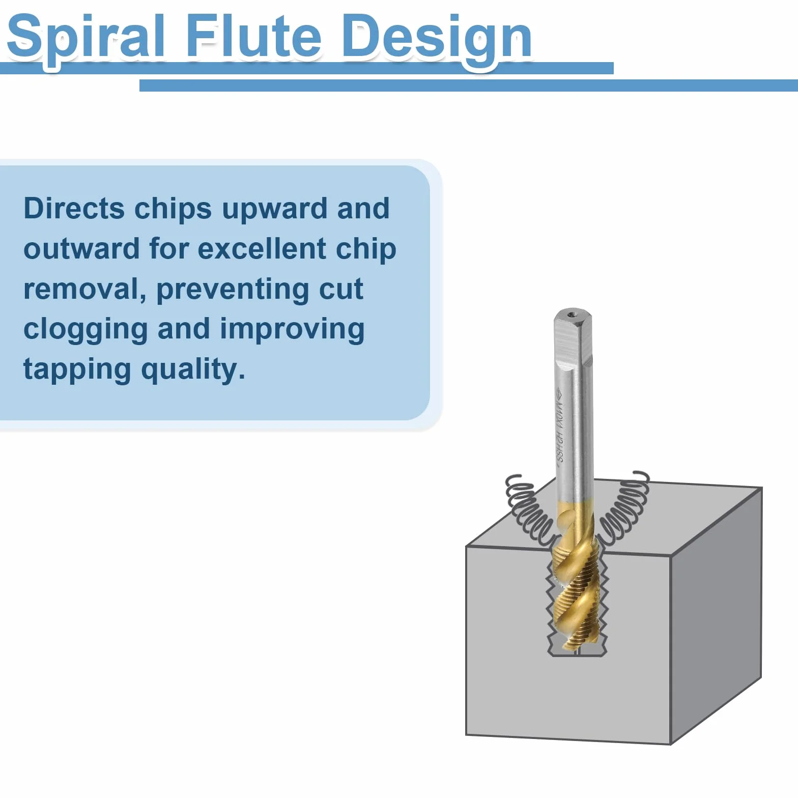 QUARKZMAN 3Pz Maschi A Filetto Spirale, M10 x 1 H2 Maschio Per Filettatura, Rivestimento In Titanio Acciaio Ad Alta Velocità 6542 Utensili Per Filettatura Per Macchinisti Riparazione