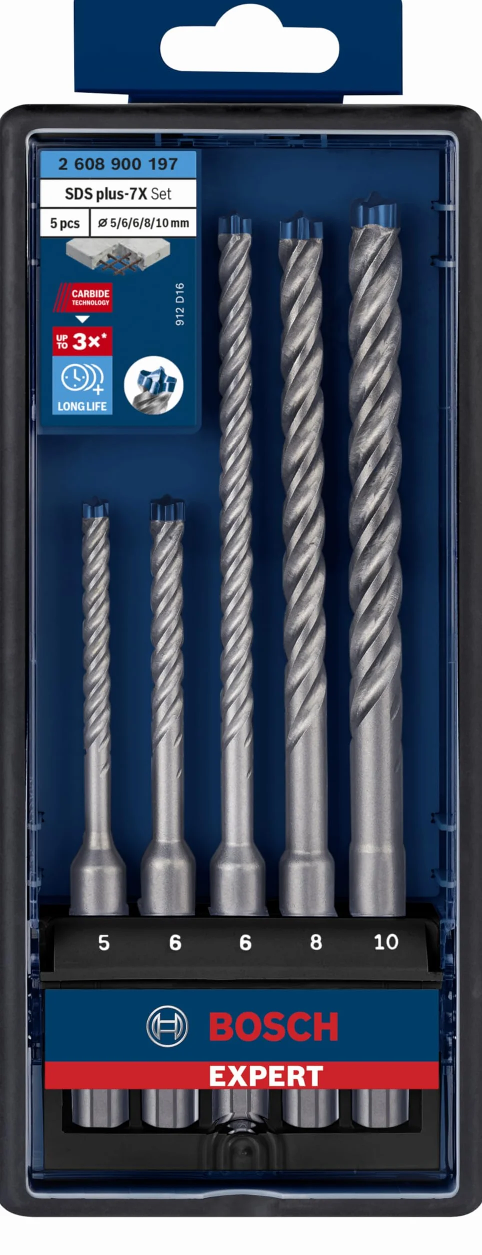 Bosch Expert SDS plus-7X Punte per Martelli Ø 5-10 mm Set 5x