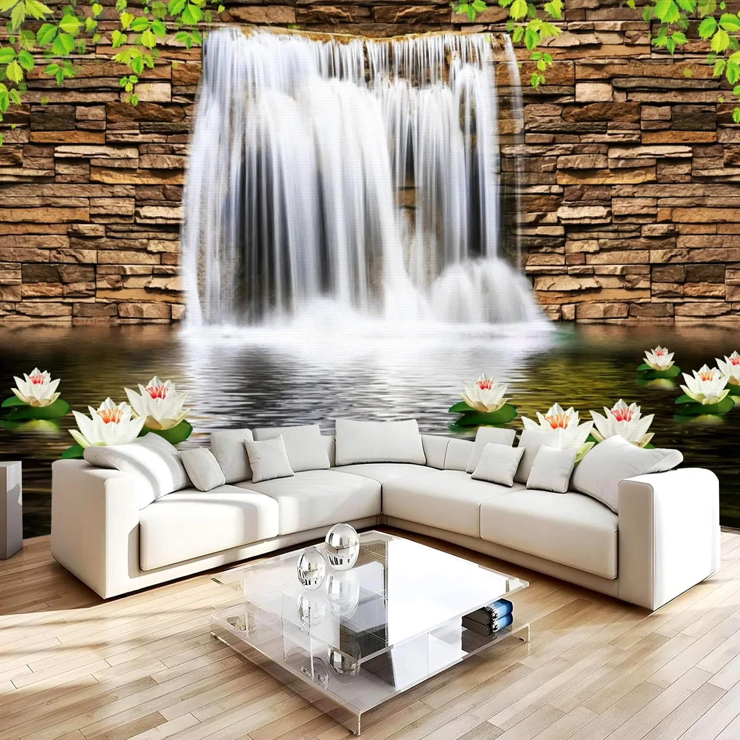 Carta da parati effetto 3D Autunno 350 x 256 cm Murale Non Tessuto Natura Paesaggio Fotomurale Stampa HD Moderna Poster Per Soggiorno E Camera Da Letto Design 1M3573