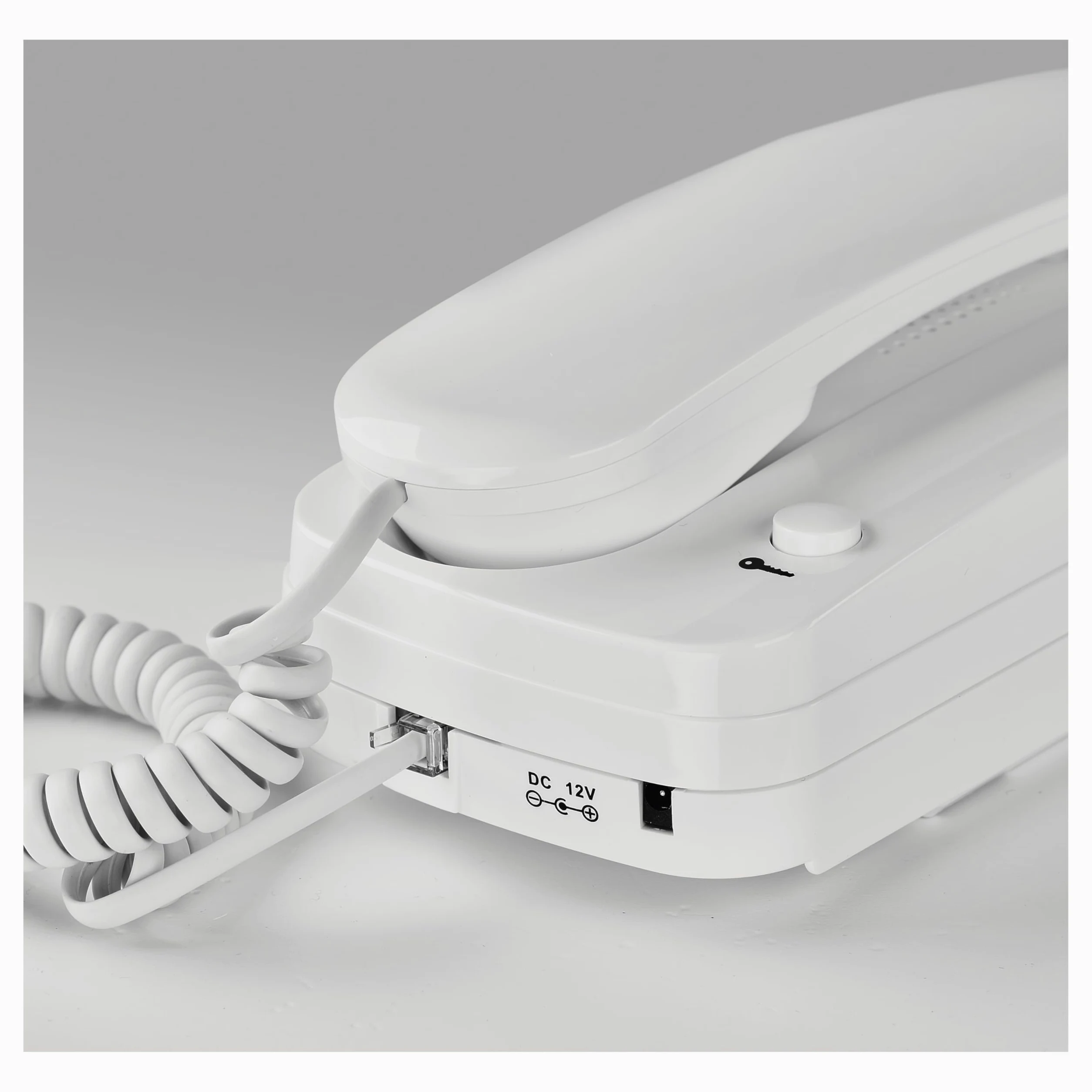 EMOS Set di citofono Audio per Due partecipanti, Montaggio a Parete, Design Elegante, citofono/Kit Audio con possibilità di apriporta, Facile da Usare
