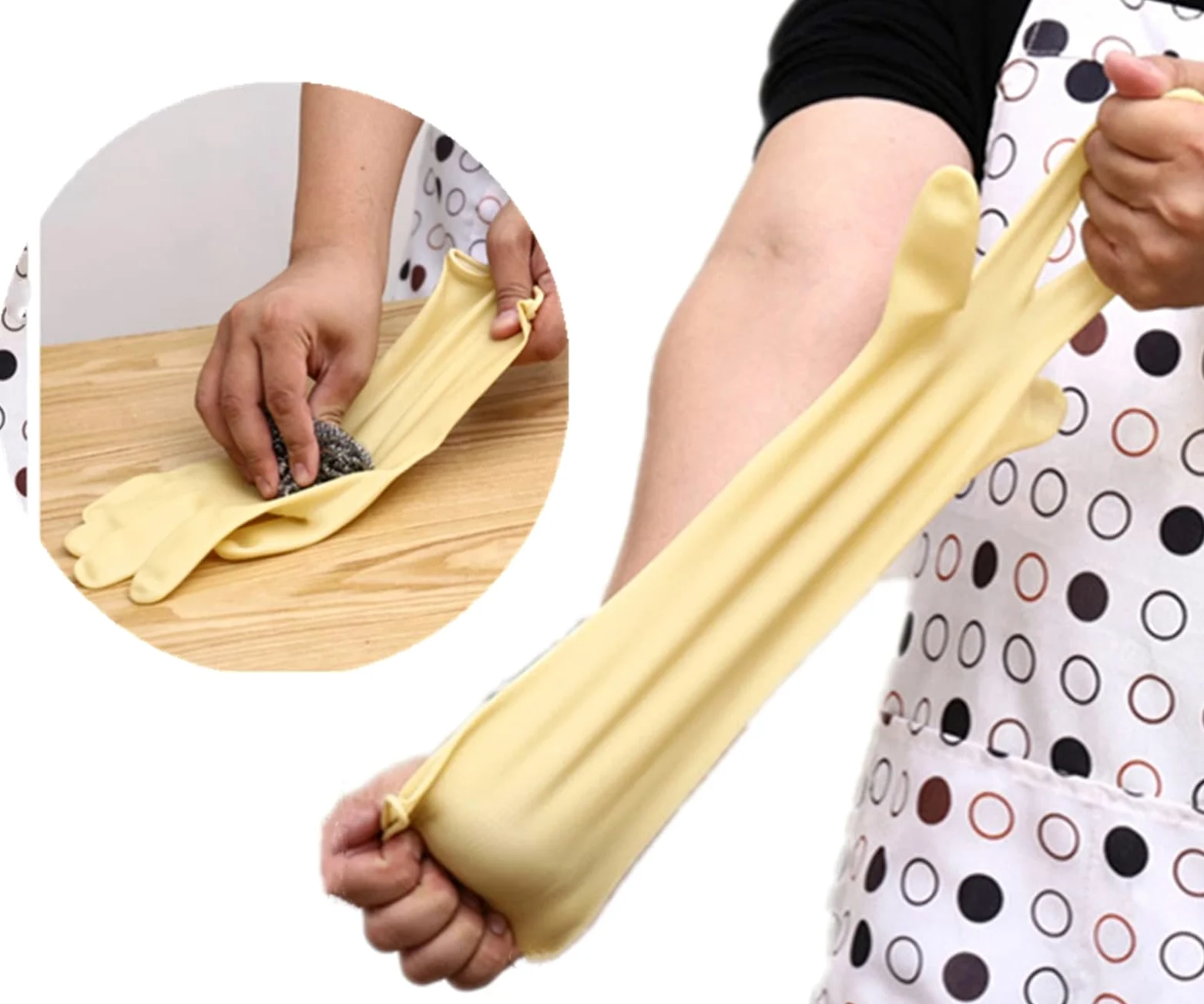 Guanti in gomma per lavare i piatti, spessi e impermeabili, riutilizzabili, in lattice, per la pulizia della casa e per il lavaggio dell'auto, ideali per uso domestico e professionale