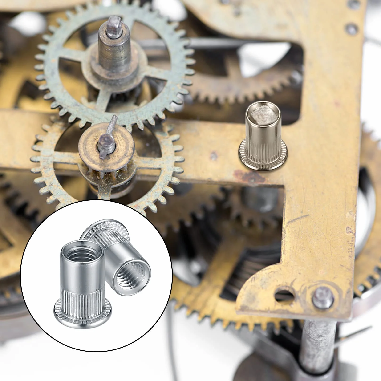 Rivetti Filettati in Acciaio Inossidabile M3 M4 M5 M6 M8 - 50 Pezzi Dado a Testa Piatta