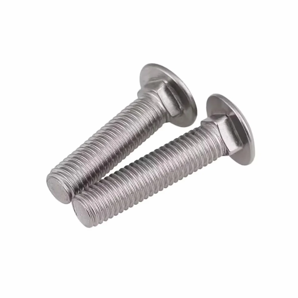 Bullone Carrello M4x10mm Acciaio Inox 60 Pezzi Viti Testa Tonda Collo Quadrato