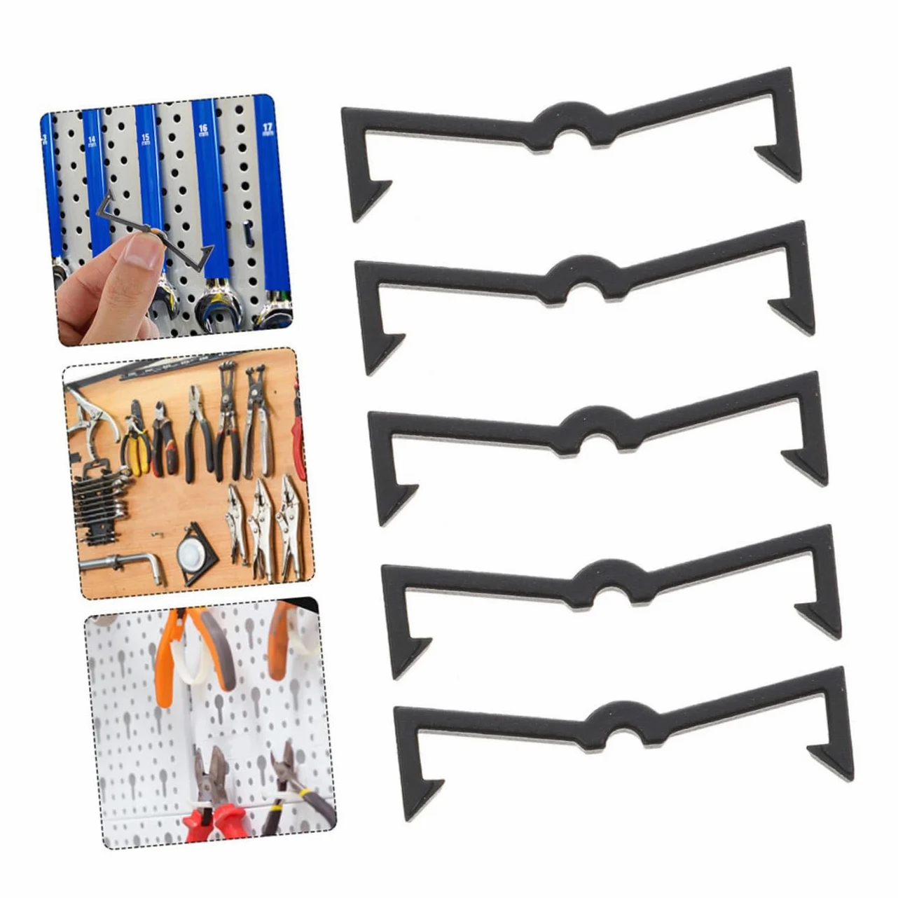ULTECHNOVO 5 Set Di Ganci Per Pannelli Forati Per Accessori Versatili Per Garage Con Pannelli Forati Installazione Rapida 100 Pezzi * 5