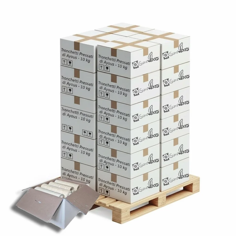 Tronchetti da ardere per camino 50 kg legno pressato 100% Made in Italy