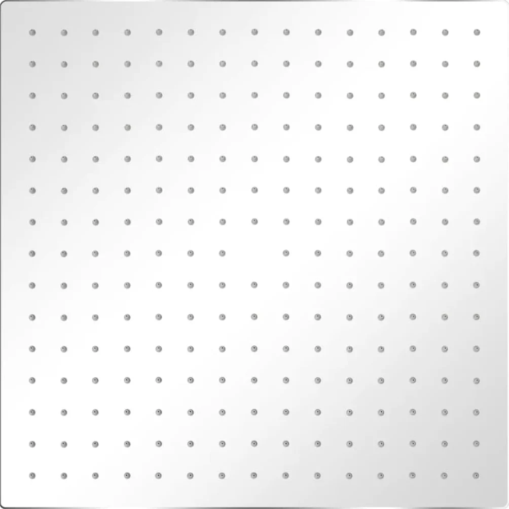 vidaXL Testa Doccia a Pioggia in Acciaio Inossidabile 40x40cm Quadrata