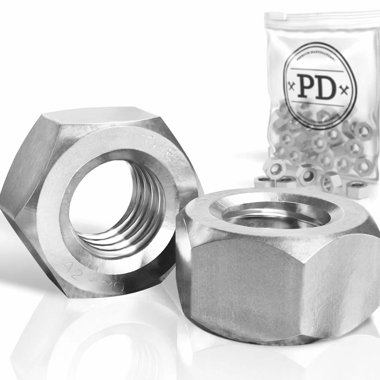 Dadi M3 DIN 934 ISO 4032 in acciaio inox A2 V2A esagonali 100 pezzi