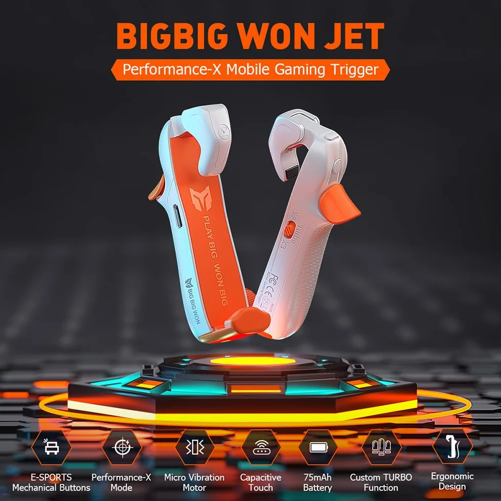 BIGBIG WON Mobile Gaming Trigger Plug and Play per iOS e Android Phone, 4,7-6,5 pollici Game Trigger per PUBG/Fortnite/Call of Duty