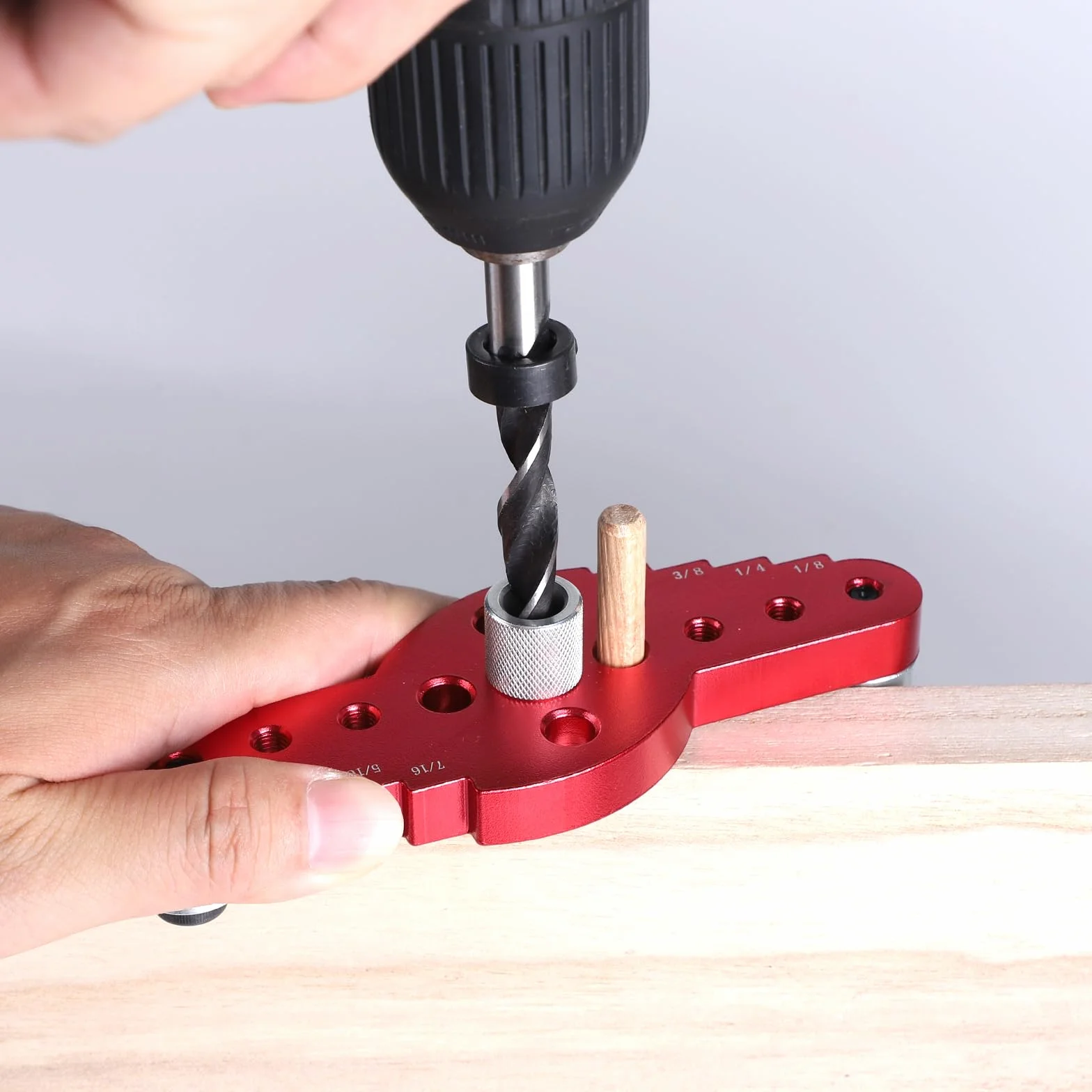 EFUTURETIME Posizionatore di Perforazione 6/8/10 mm Dima per Fori Legno Ausilio per Tasselli Verticali