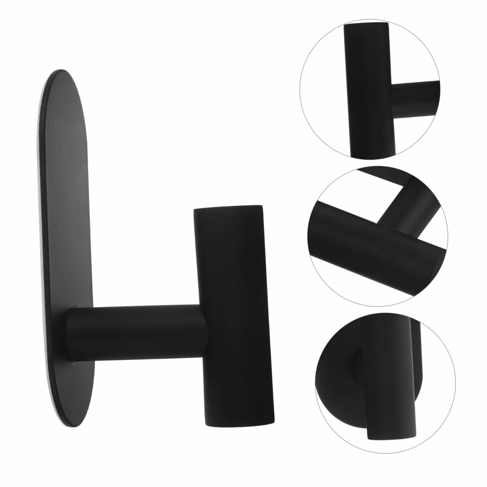 NUOBESTY 3 Set Gancio Adesivo in Acciaio Inossidabile Ganci Per Muro Gancio Per Asciugamani Da Doccia A Forma Di Portasalviette Per Bagni Gancio in Metallo Black 2 Pezzi*3
