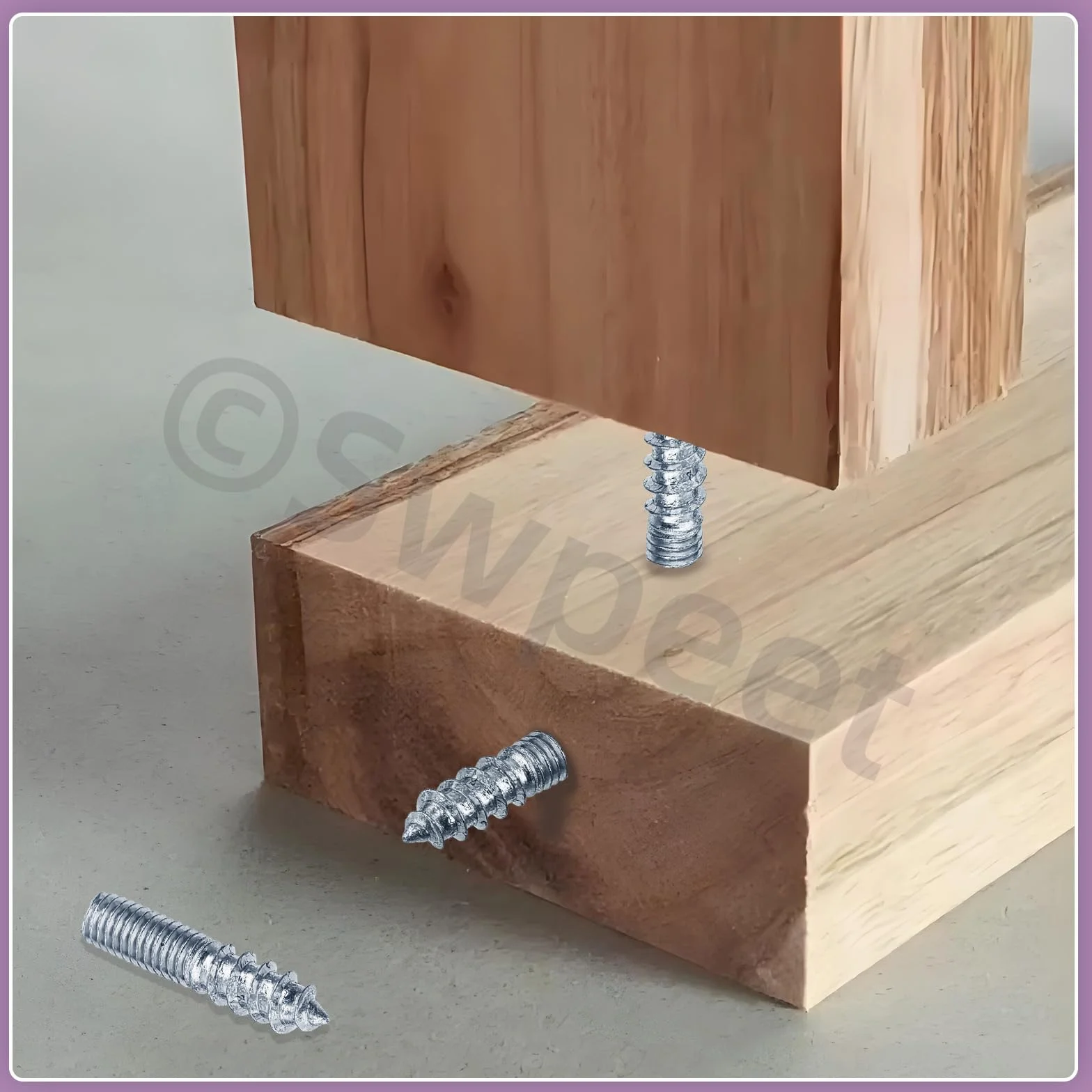 Swpeet Kit di 120 bulloni a gancio in zinco M4 M6 7 misure