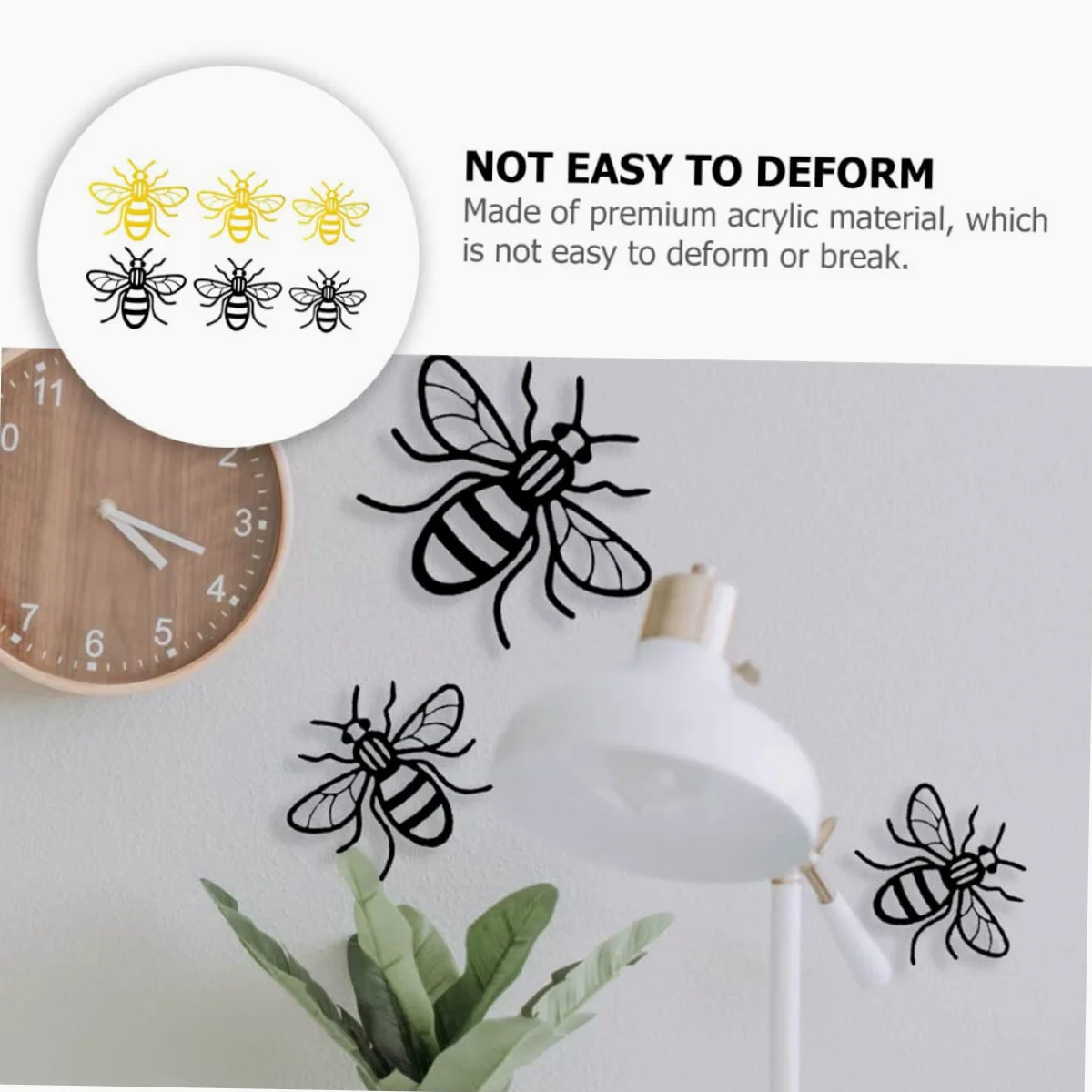 24pezzi Adesivi Decorazioni Autoadesive Set Dorati Facili Installare Su Lisce Come Finestre e Soffitti