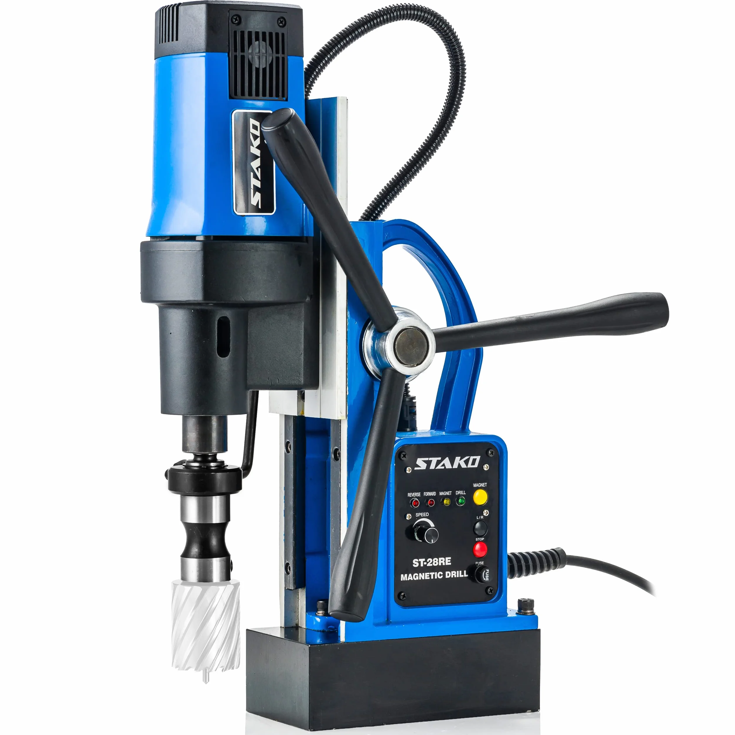 STAKO Trapano magnetico 1800 W ST-28RE Max.Ø80 mm Forza magnetica 16500N Weldon 19 mm mandrino 3-16 mm