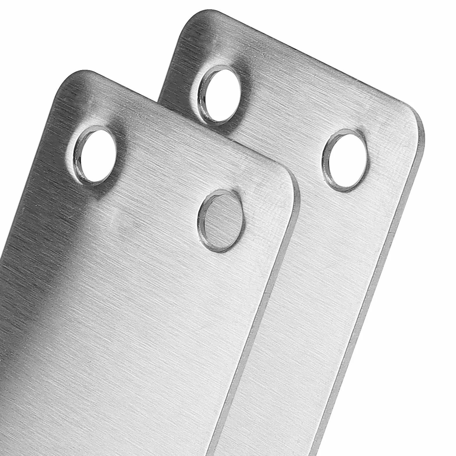 MUKCHAP 24 piastre di giunzione piatte in acciaio inox, 60 x 38 x 1,5 mm, con 96 viti, staffe piatte forate, staffa di supporto dritta piatta in metallo per legno, mobili