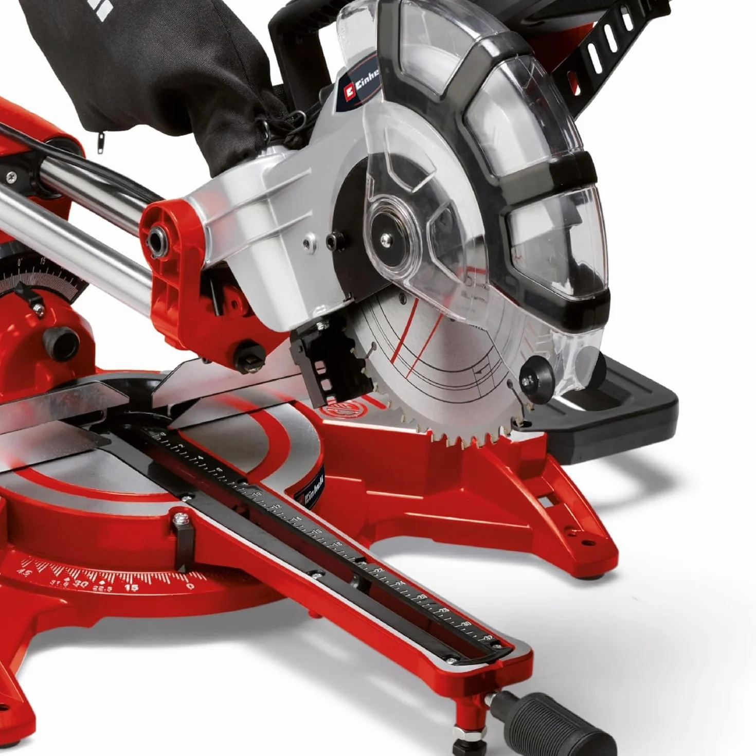 Einhell troncatrice TC-SM 2131/1 Dual (max 1.800 W, 4.900 min-1, funzione di trazione integrata, arresto pezzo, dispositivo di serraggio, incl. lama in metallo duro, laser)