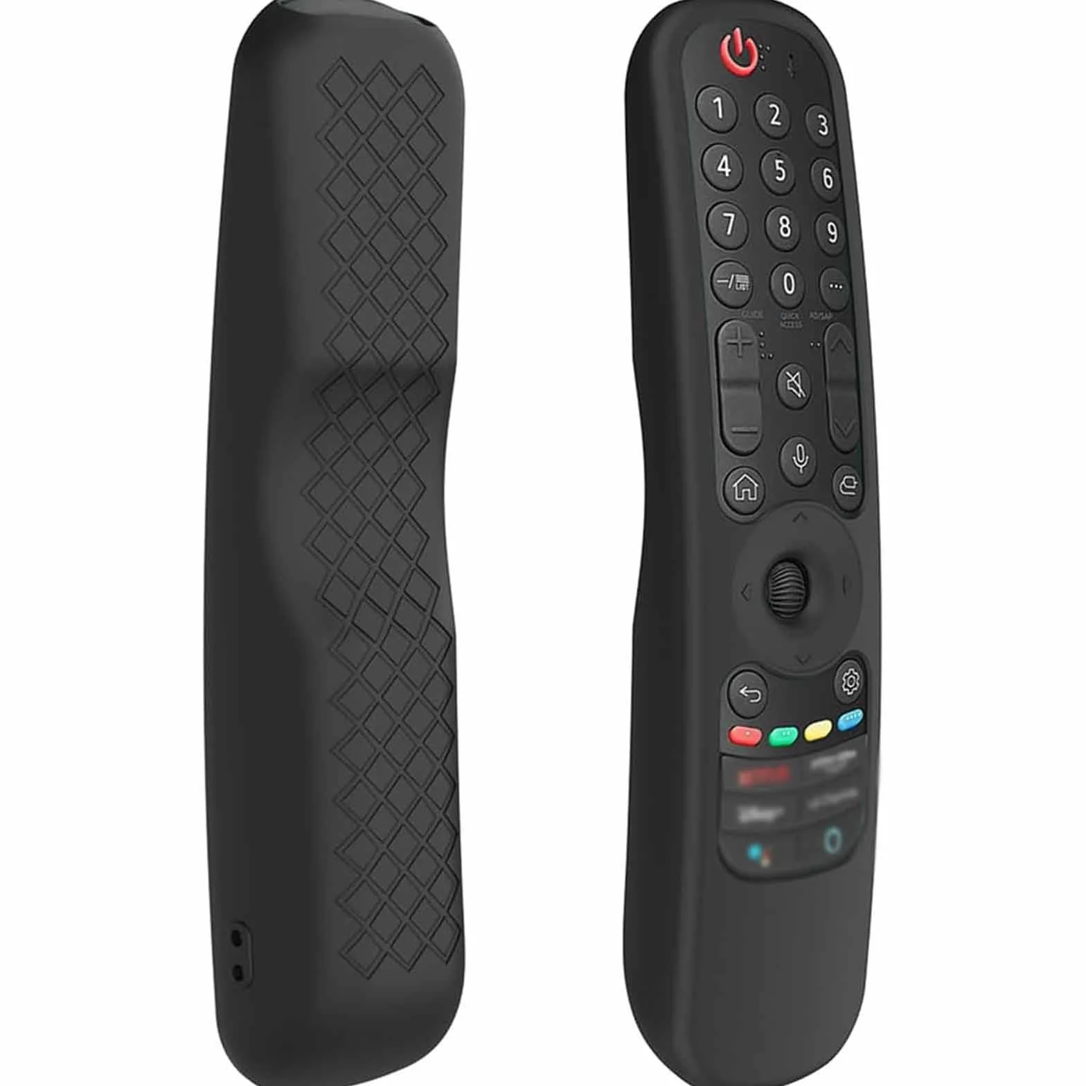 Custodia in Silicone per Telecomando LG AN-MR21GA AN-MR21GC MR22GA MR22GN MR23GA MR24GA, Cover telecomando LG antiurto, lavabile, Cover Telecomando per LG Magic 2021/2022/2023/2024 (Nero)