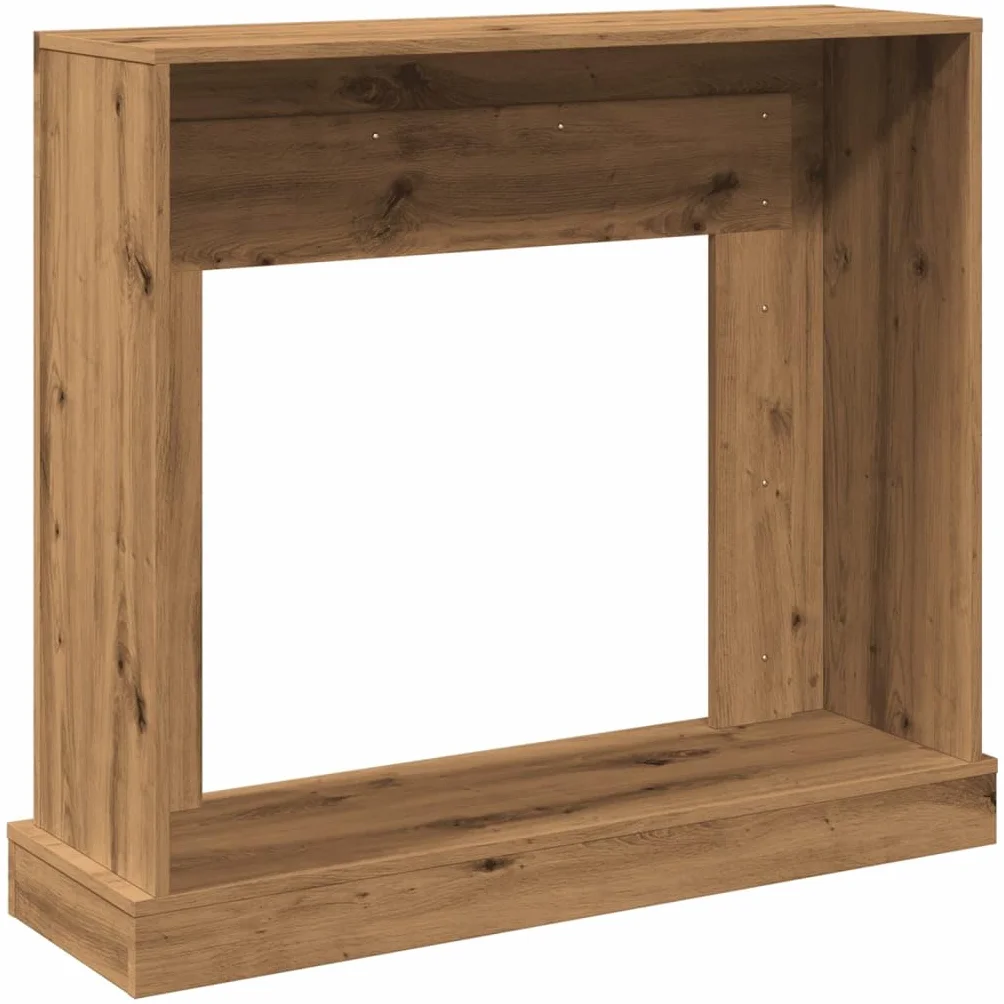 Gecheer Cornice per Camino, Design Funzionale con Ripiano, Compatibilità LED 100x30x87,5 cm Truciolato