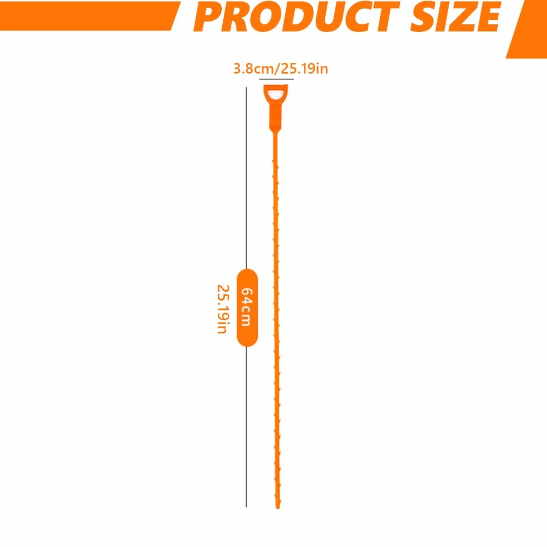 Stura Lavandini e Scarichi da 25 Pollici Spirale per Pulizia Tubi 64 cm