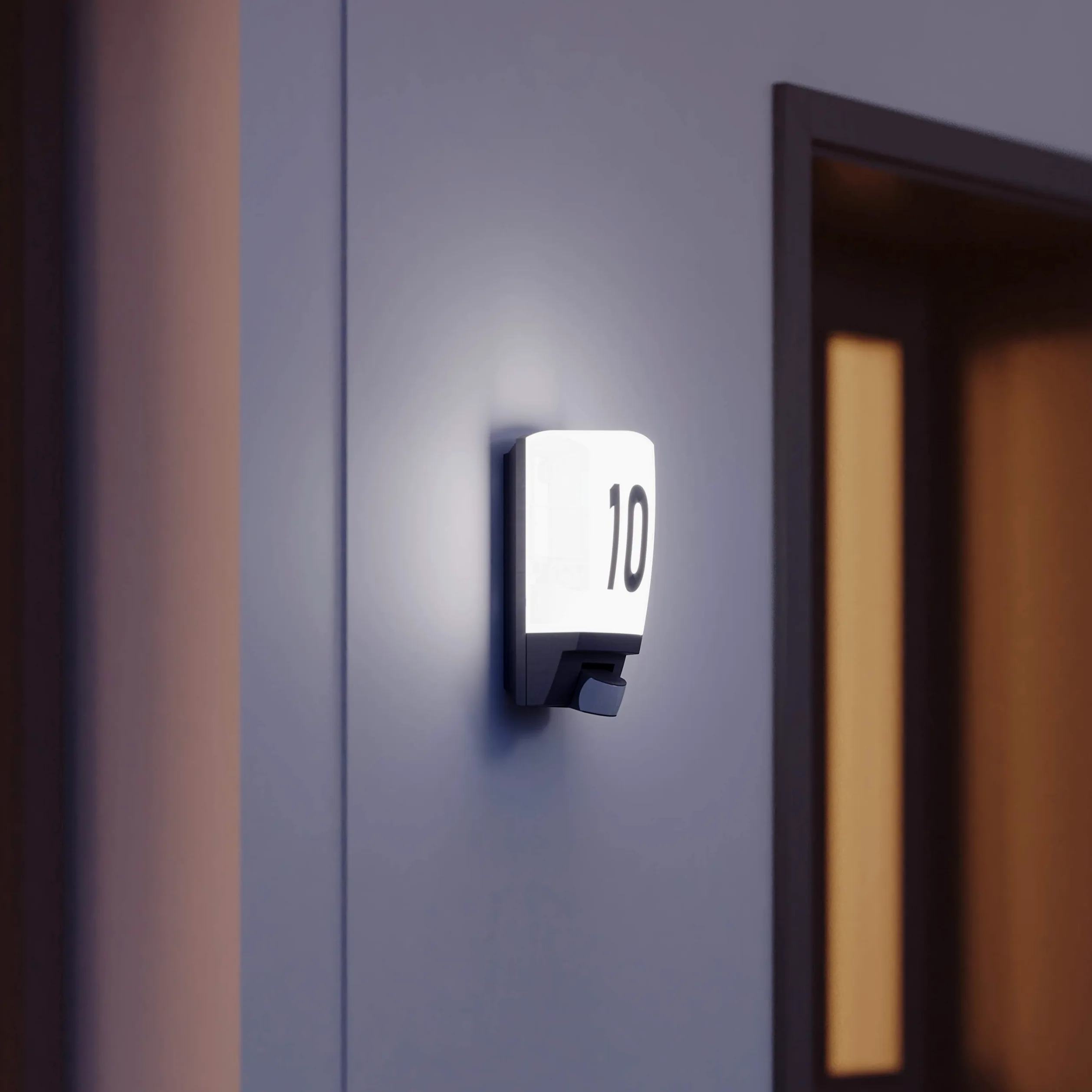 Steinel Lampada da Esterno L 1 S nera, E27 | Lampada da parete con rilevatore di movimento, Ingresso casa, Sensore a 180°