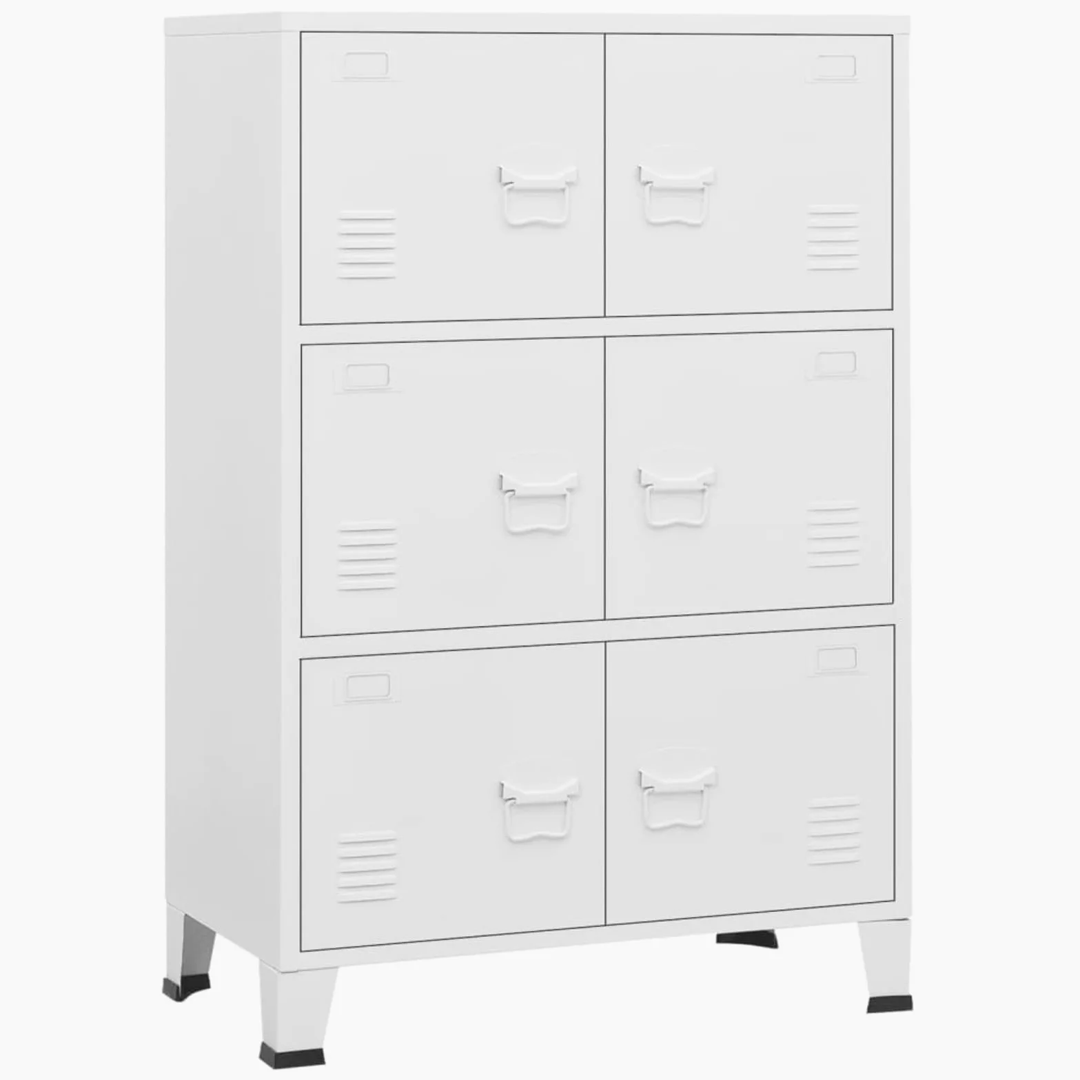 Festnight Armadietti Spogliatoio Metallici, Armadio in Metallo, Armadio Industriale in Acciaio Bianco 75x40x115 cm