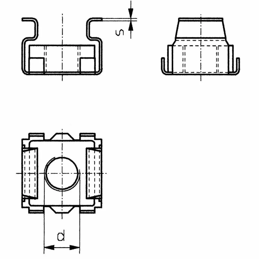 TOOLCRAFT Dadi in gabbia M6 Acciaio 10 szt.