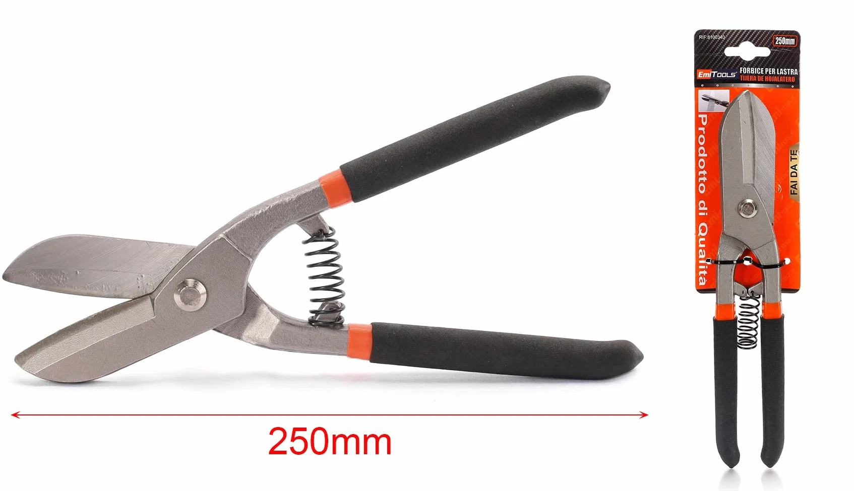 Nożyce do Blachy, Nożyce do Cynku, Cięcie Proste 250mm
