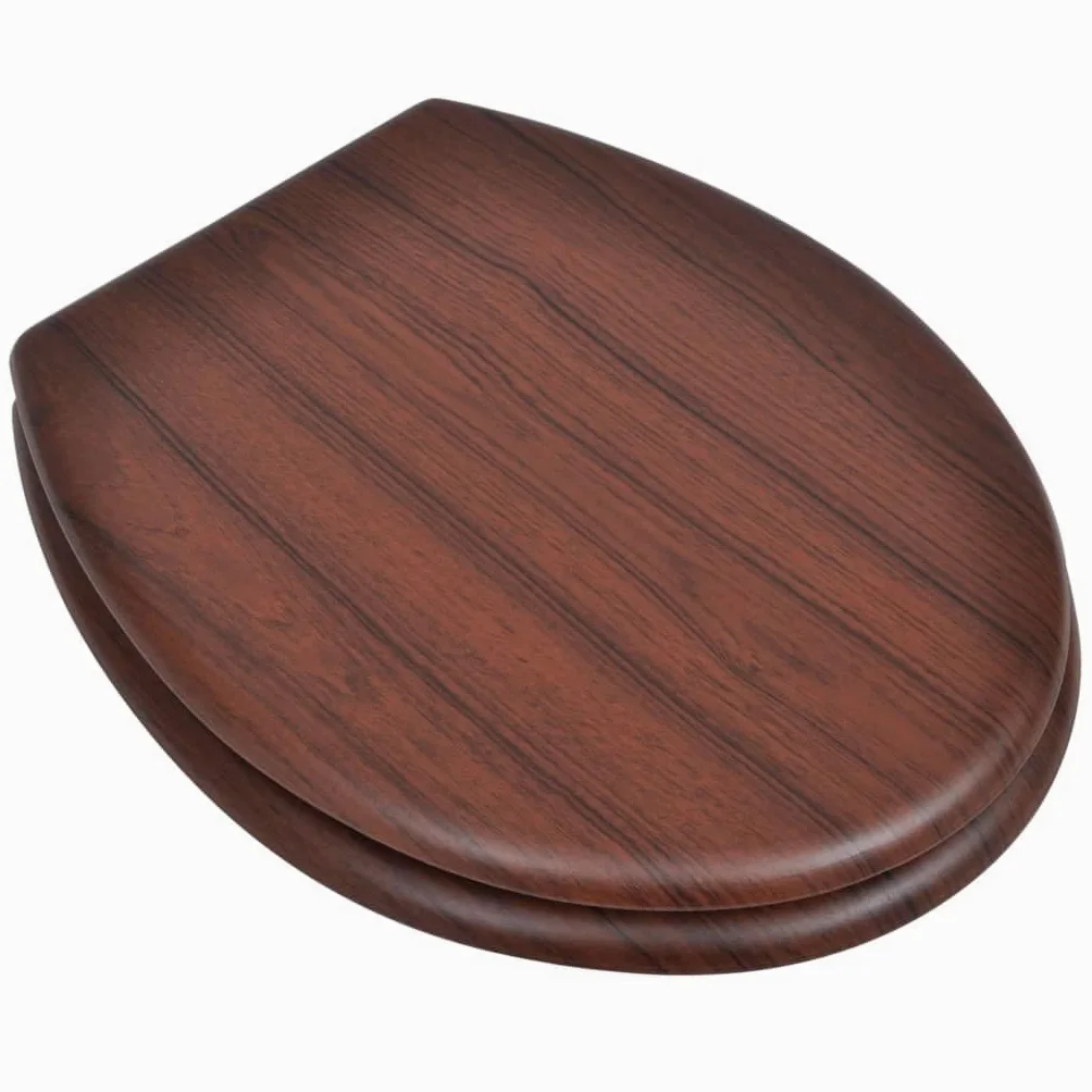 Sedili WC con coperchi 2 pezzi MDF Marrone 02_0002946