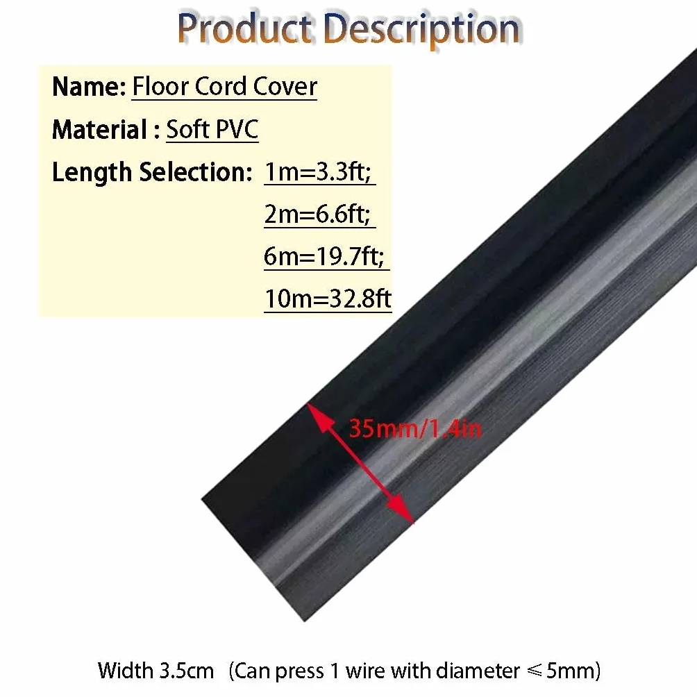 PVC Canalina Passacavi Pavimento Calpestabile Protezione Cavi Bianca 1m