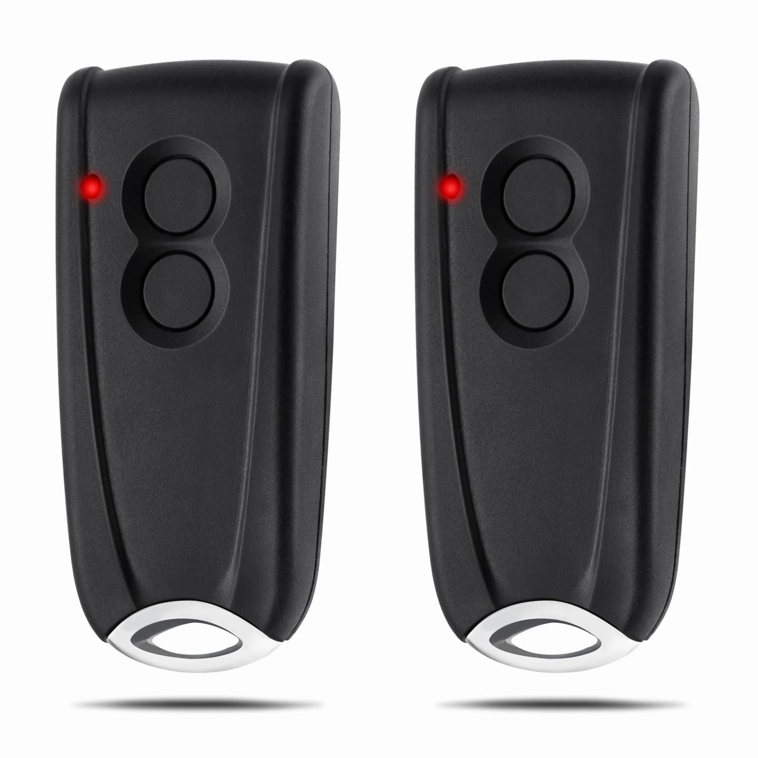 pepape 2 pezzi apriporta del garage telecomando per trasmettitore manuale EcoStar RSC2-433 RSE2-433, con fondo in metallo, compatibile con azionamento per porta del garage Hörmann Liftronic 500/700