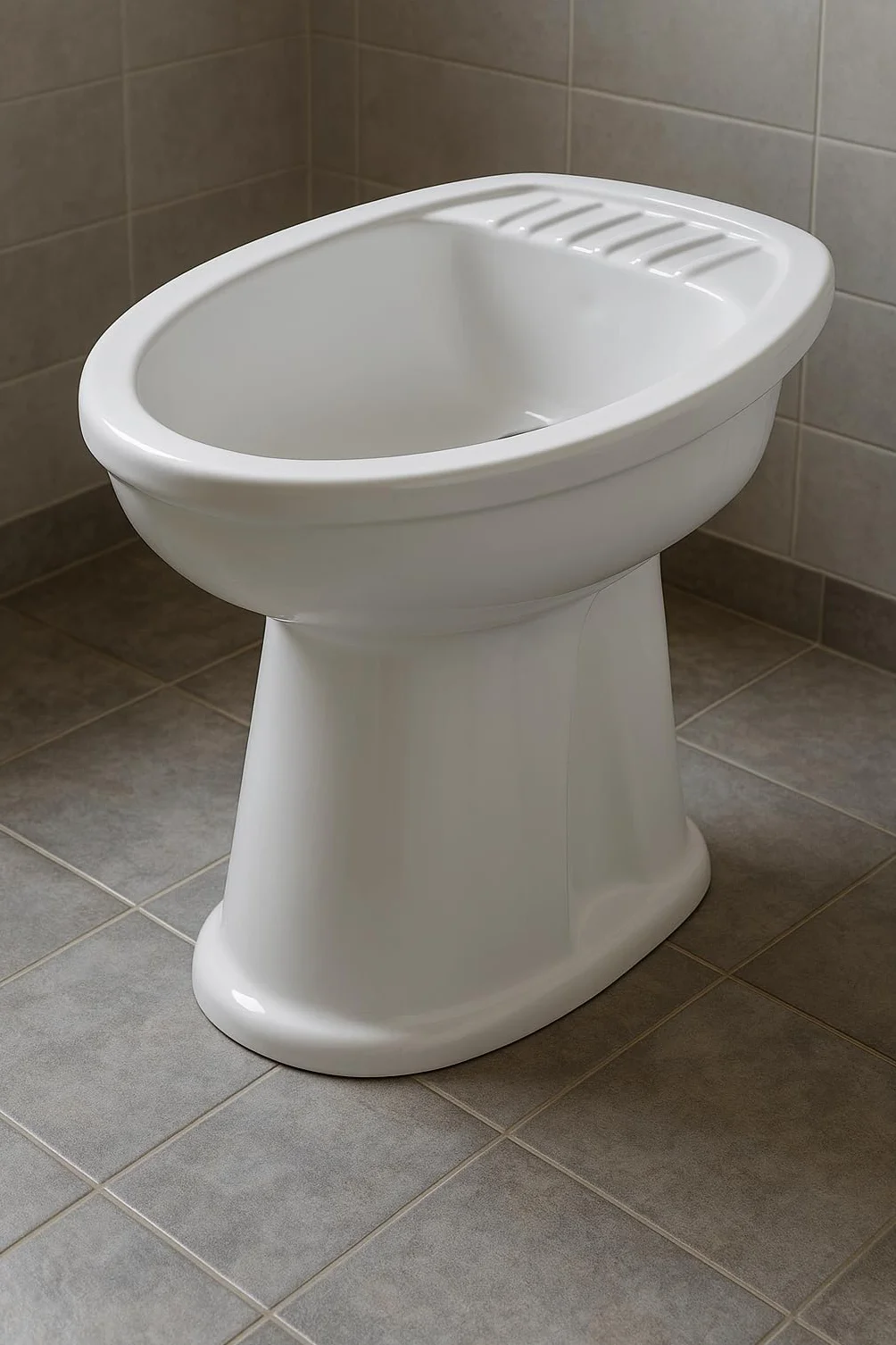 Bidet da Campeggio Portatile e Smontabile 2 Pezzi in Plastica 47 x 32 x 38 cm
