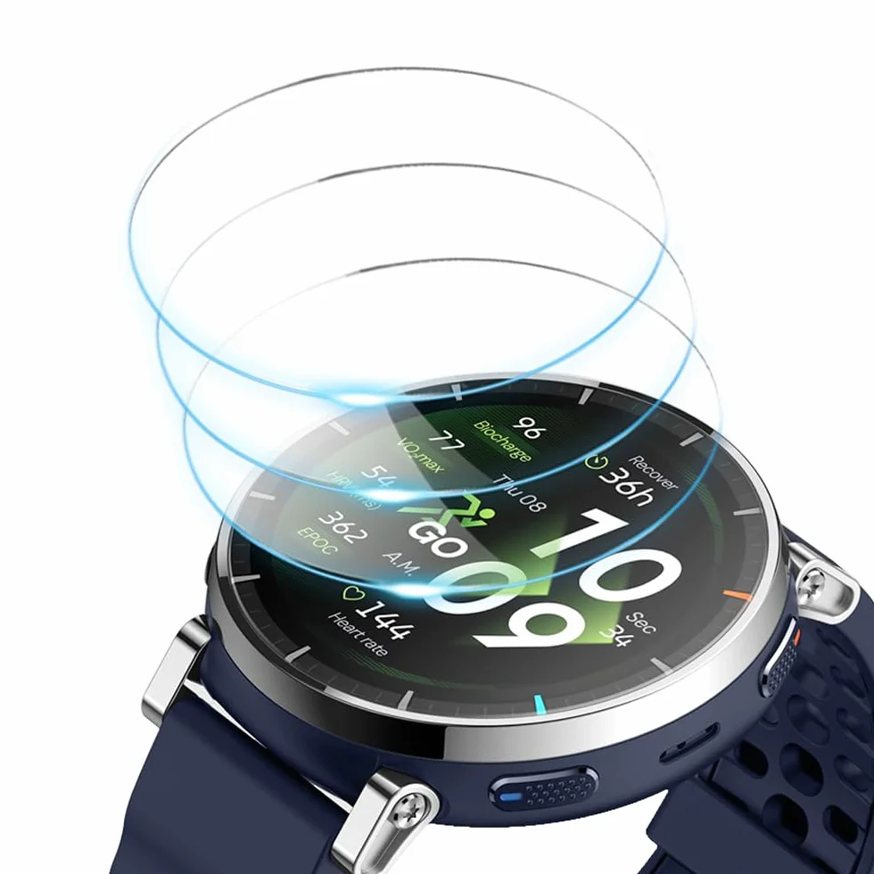 Lemxiee 3 Pezzi Pellicola Vetro Temperato per Amazfit Active 3 & 3 Premium