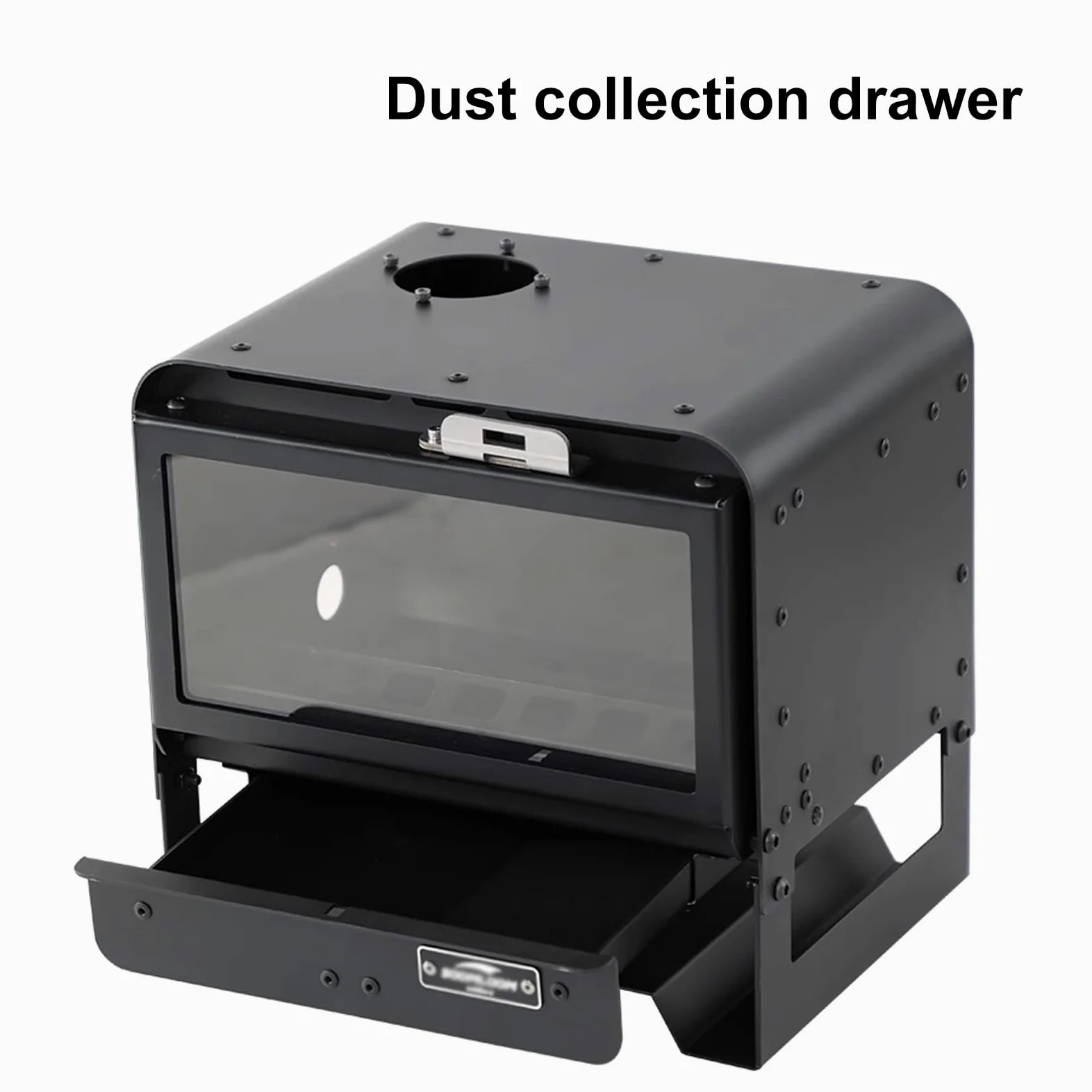 Stufa a Legna da Campeggio Materiale in Acciaio Al Carbonio Vetro Microcristallino Mini Stufa a Legna Portatile Bordi Arrotondati Adatto per Campeggio e Tende